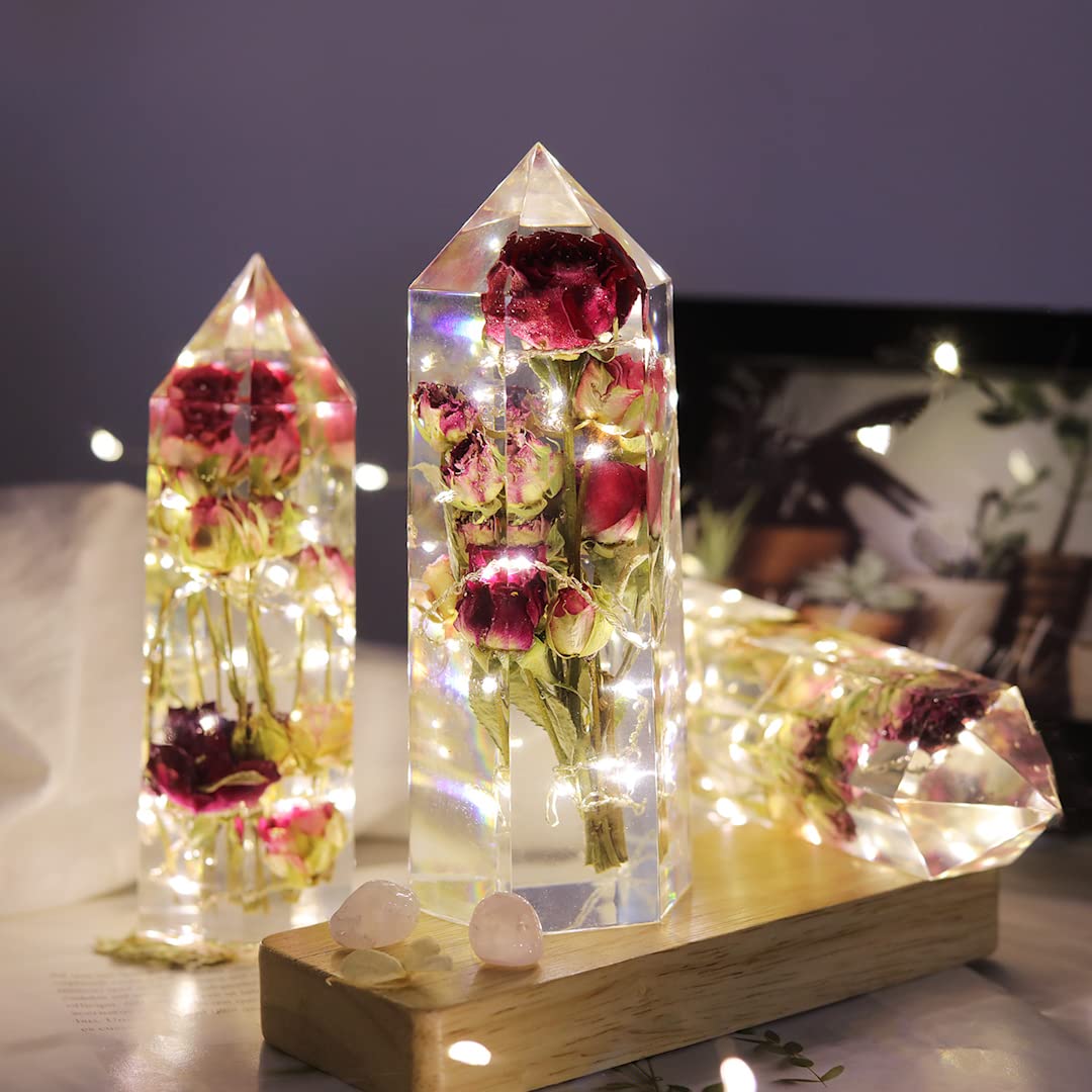 Premium LET'S RESIN Crystal Tower Silicone Molds Set - 3 Sizes Large Epoxy Resin Molds for DIY Flower Preservation, Faux Quartz Healing Crystals, Home Decor - Perfect for Wedding Centerpieces, Spa Decorations & Spiritual Healing Spaces