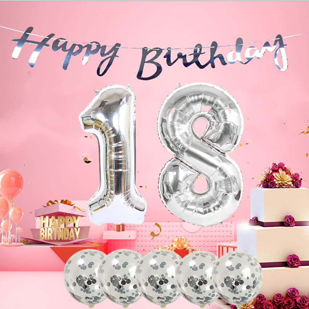 90th Birthday Party Decorations - Happy Birthday Banner, 90 Years Old Balloons, Helium & Latex Balloons, Silver Foil Number 90 Balloons - Perfect for Milestone Birthday Celebrations, Anniversaries & Retirement Parties (40 Inch)