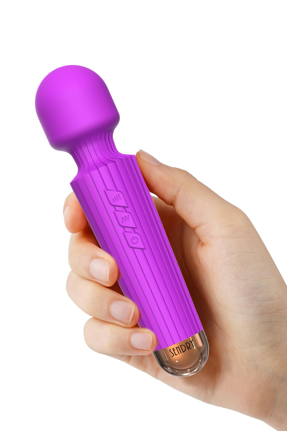 Premium G-Spot Vibrator for Women - 20 Vibration Modes & 8 Speed Settings, USB Rechargeable Waterproof Wand Massager - Quiet Cordless Sex Toy for Her Pleasure (Stripe Purple) - Perfect for Solo Play, Couples Intimacy & Relaxation