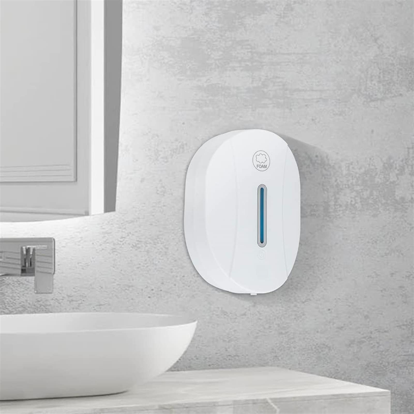 Automatic Soap Dispenser 550ml - Touchless Motion Sensor Foam Soap Dispenser, No Drilling Wall Mounted for Bathroom, Kitchen & Office - Hands-Free Hygienic Soap Dispenser for Home & Commercial Use