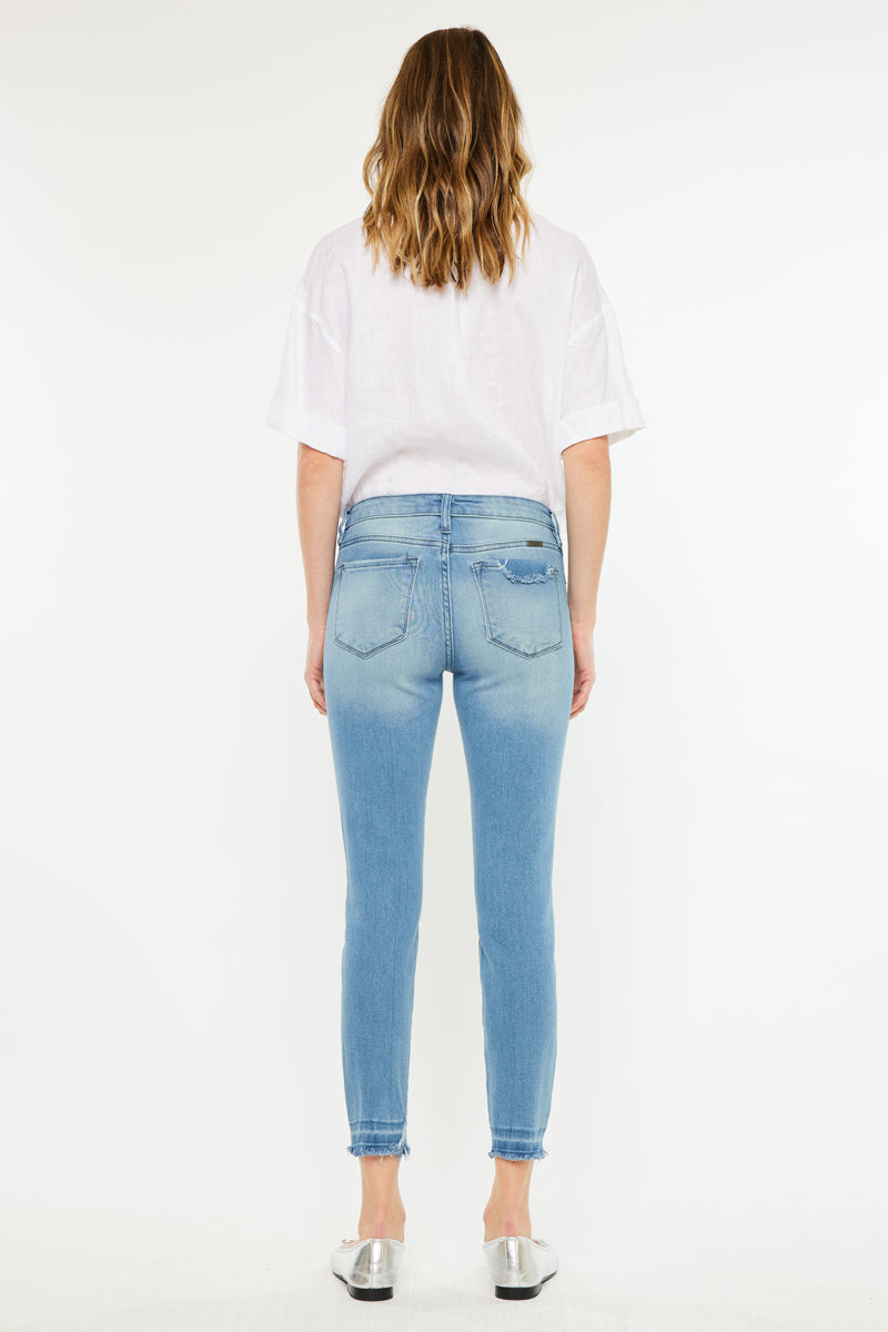 Electra Mid Rise Ankle Skinny Jeans for Women - Stretch Denim Pants, Slim Fit, Comfortable & Stylish - Perfect for Casual Wear, Office, and Night Out