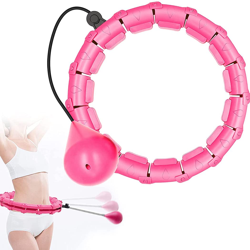 Professional Weighted Smart Hula Hoop - Adjustable Non-Drop Detachable Exercise Hoop for Core Workout & Waist Massage | Home Fitness, Dance Training, Weight Loss & Stress Relief