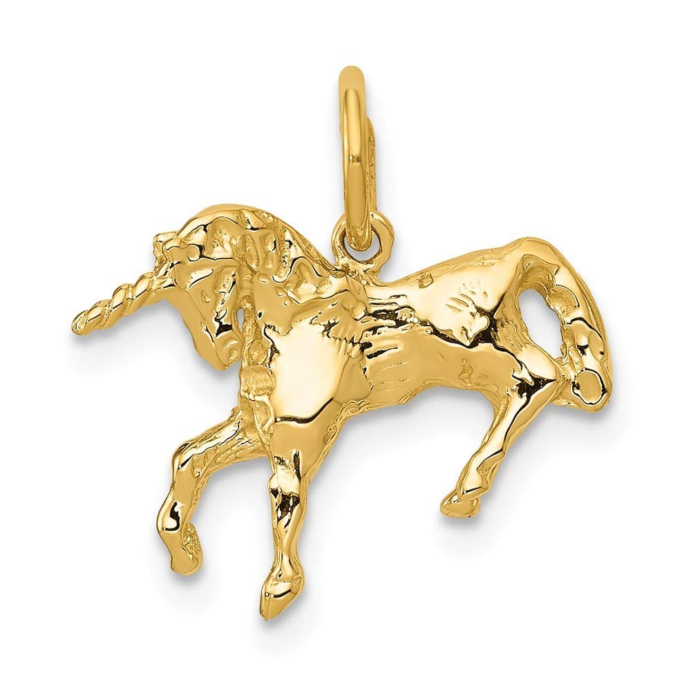14K Yellow Gold Unicorn Charm Pendant Necklace - Dainty Rose Gold Jewelry for Women & Girls - Perfect Gift for Birthday, Valentine's Day & Special Occasions