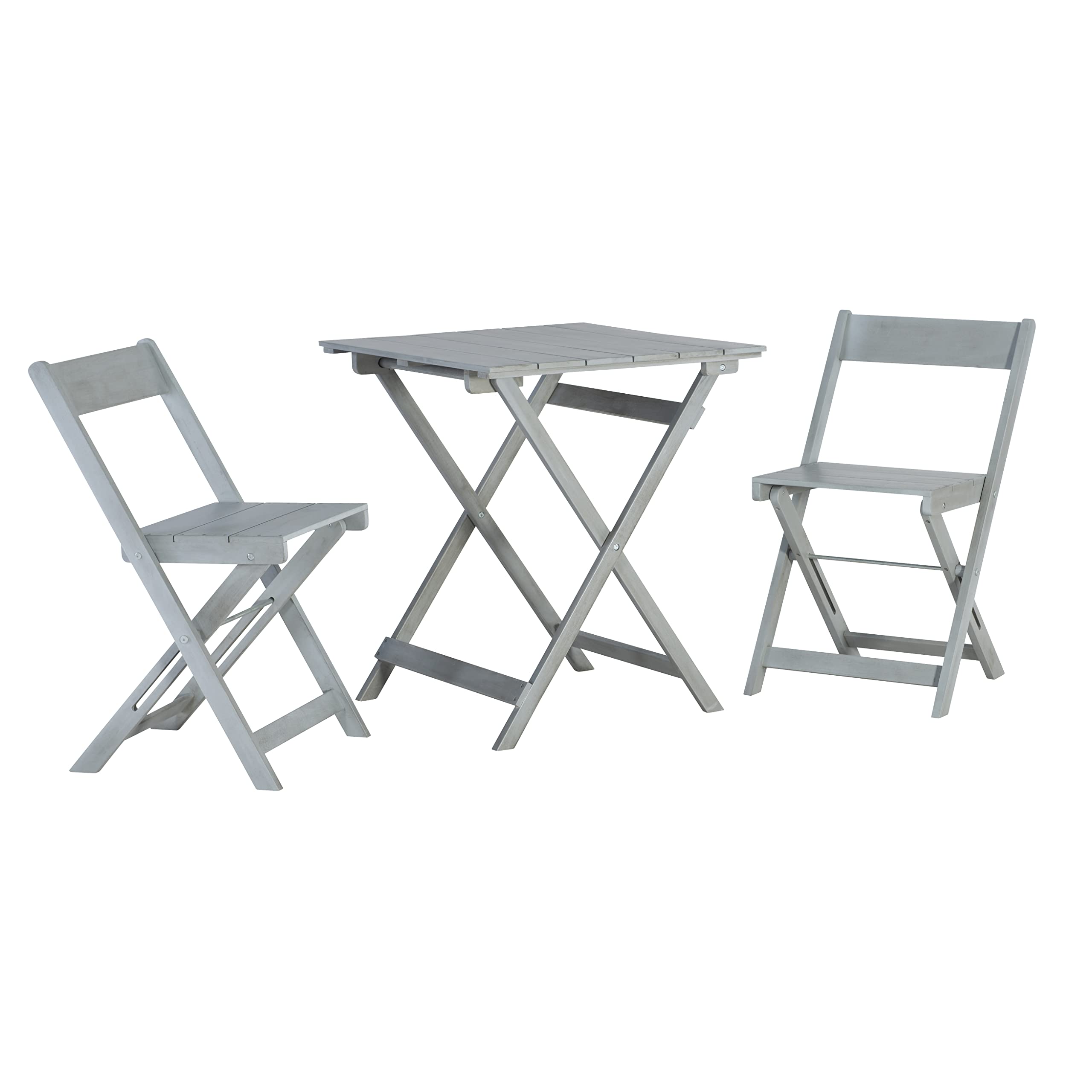 Linon Home Décor Caitlyn Gray 3-Piece Square Coffee Table Set for Living Room, Lounge & Office - Modern Side Tables with Storage Shelf