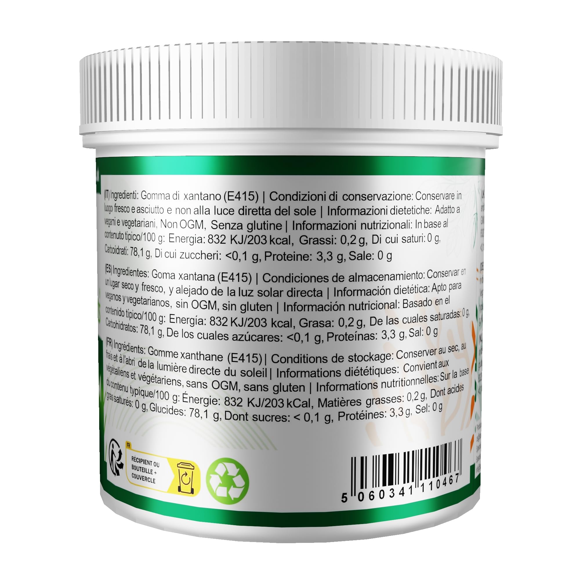 Premium Xanthan Gum Powder - Extra Fine, Food Grade, 500g | Gluten-Free, Vegan & Keto Friendly | Perfect for Baking, Thickening Sauces & Making Gluten-Free Recipes