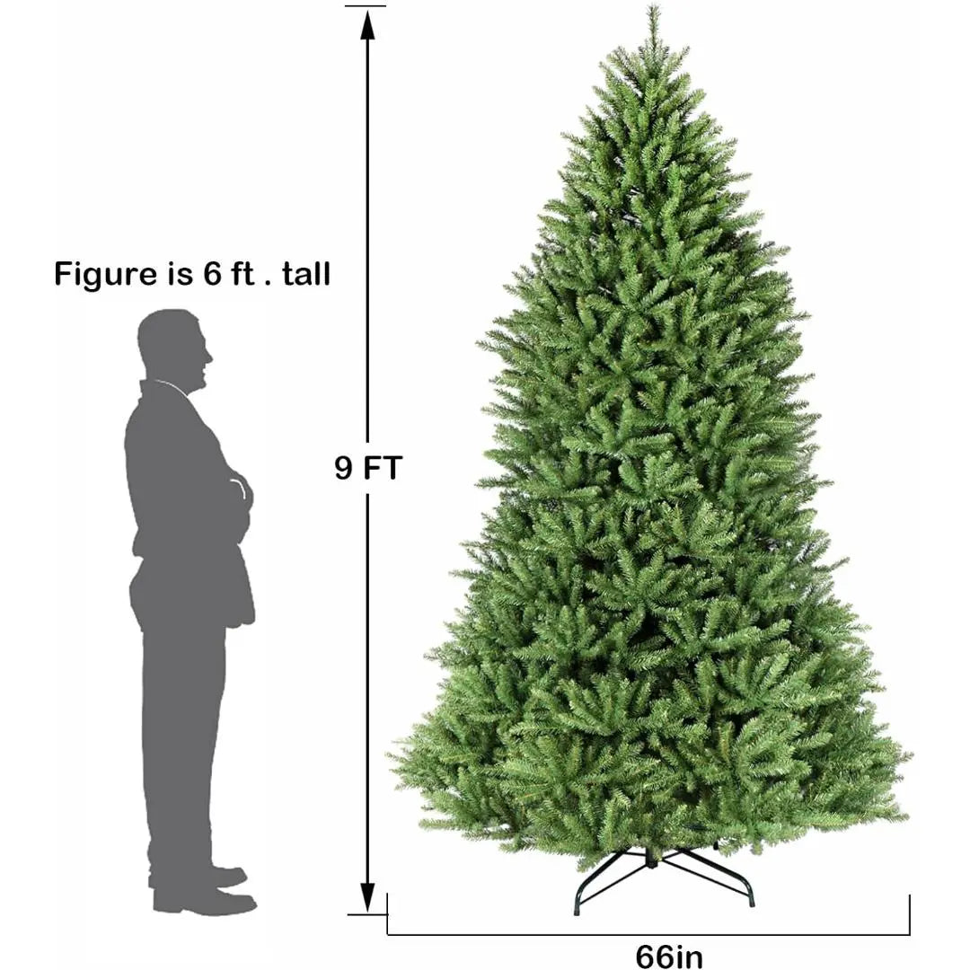 6.5'/7.5'/9' Premium Artificial Christmas Tree with Realistic Branch Tips, Sturdy Metal Stand & Hinged Branches - Perfect for Home, Office & Holiday Decorations