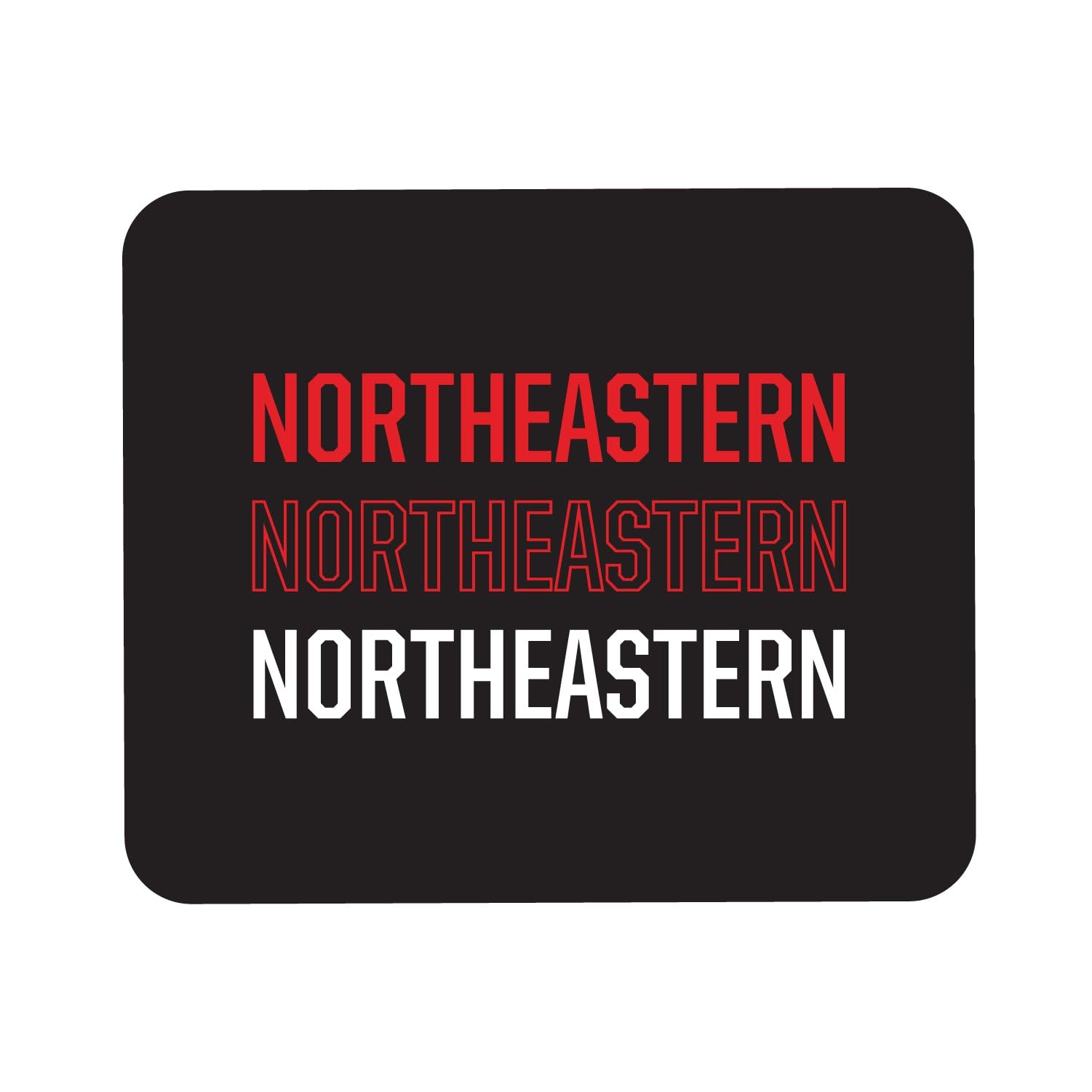 Northeastern University Standard Fabric Mouse Pad - OTM Essentials Desk Accessory for Work & Gaming | Premium Triple Wordmark V1 Design | Perfect for Office, Home & Dorm Room Setup