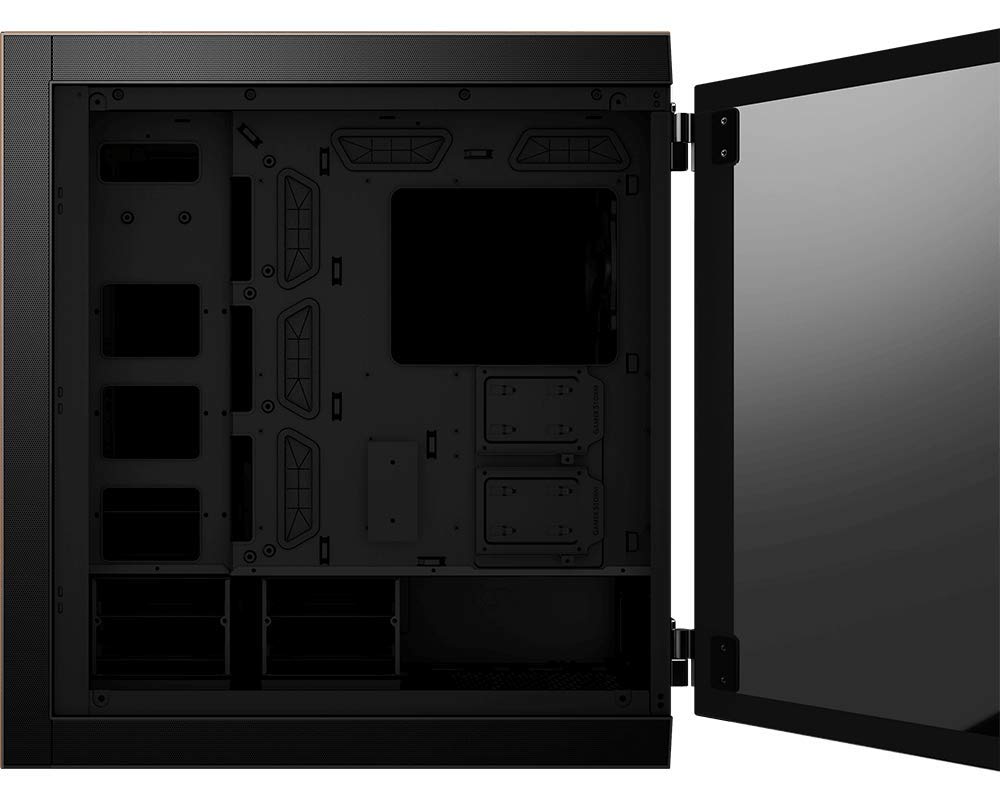 MSI MPG SEKIRA 500G Full Tower Gaming PC Case - Black & Gold, 2x200mm + 1x120mm RGB Fans, USB Type-C, Tempered Glass Side Panel - Supports E-ATX/ATX/mATX/mini-ITX Motherboards | Perfect for High-End Gaming Rigs & Custom PC Builds