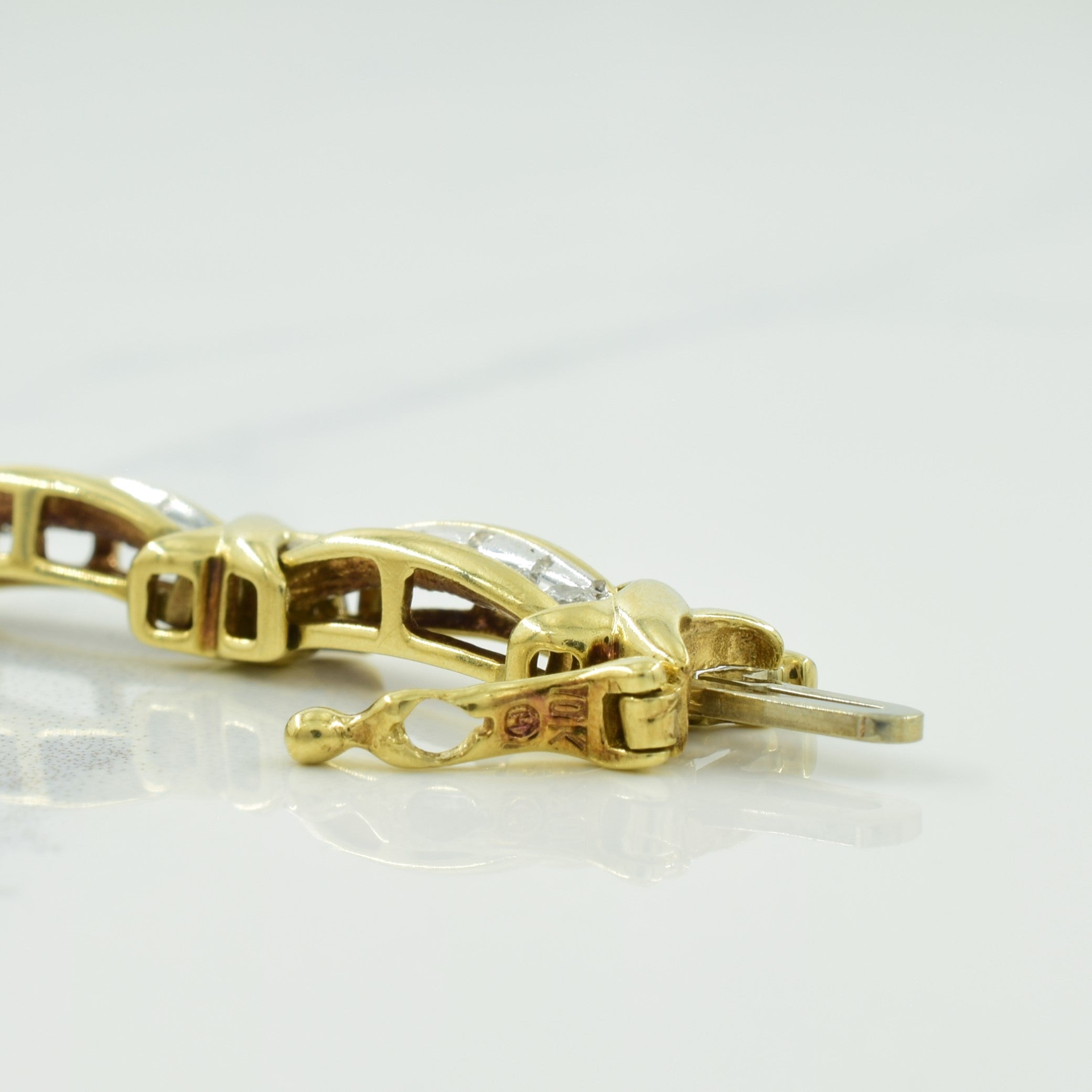 10K Yellow Gold Diamond Tennis Bracelet - 1.80ctw Total Weight - 7.25 Inches - Elegant Jewelry for Women's Everyday Wear & Special Occasions