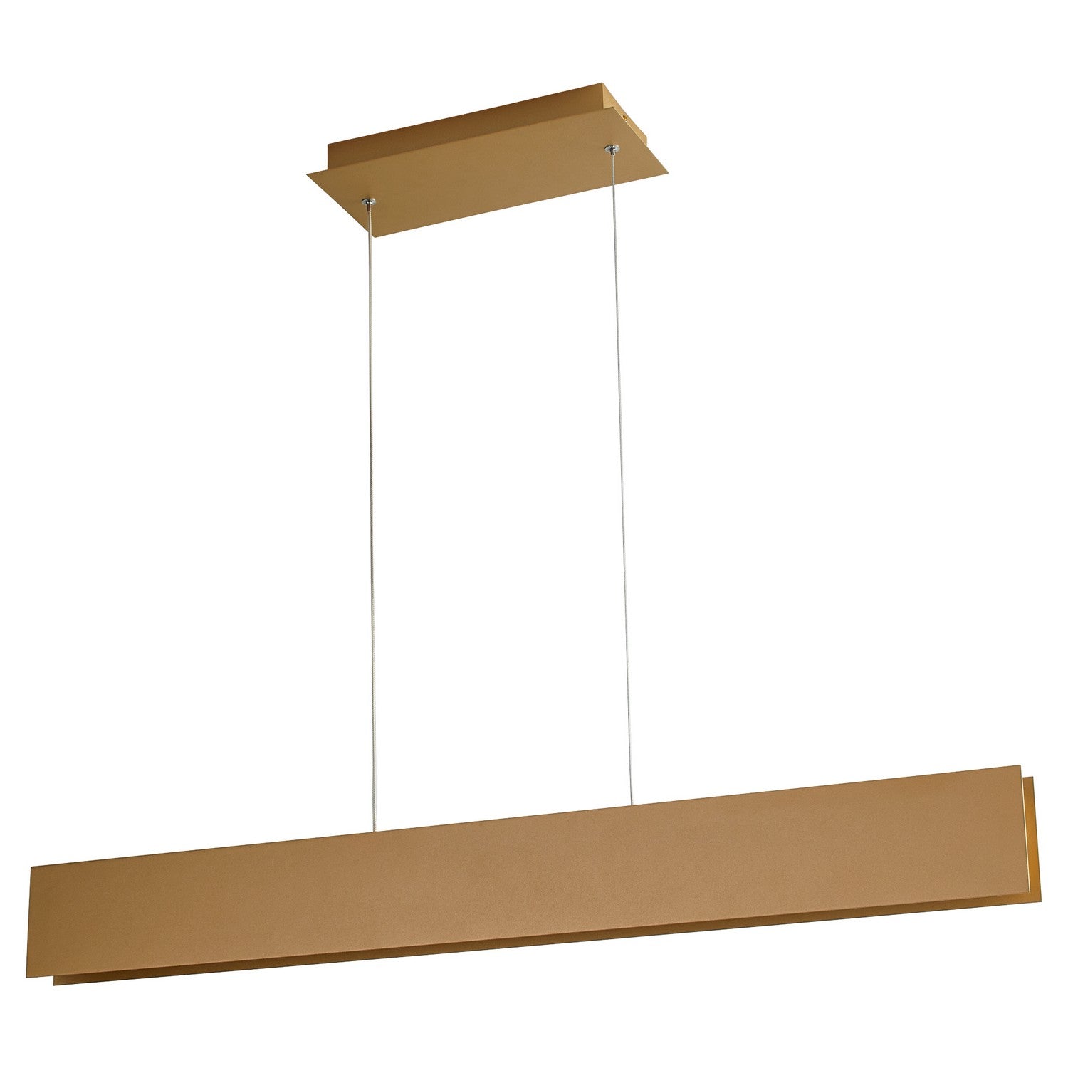 Oxygen Brio 3 6017 60 Linear LED Pendant Light - 36 Inch Modern Industrial Powdered Gold Finish | Perfect for Kitchen Island, Dining Room, and Office Lighting