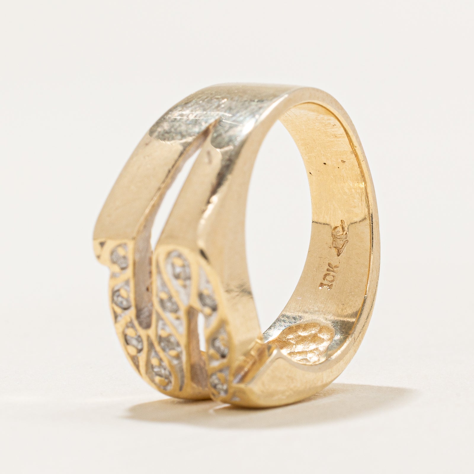 Diamond 'S' Initial Ring - 0.035 Carat Total Weight (ctw) - Size 4.5 - Elegant Personalized Jewelry for Women - Perfect Gift for Birthday, Anniversary & Valentine's Day