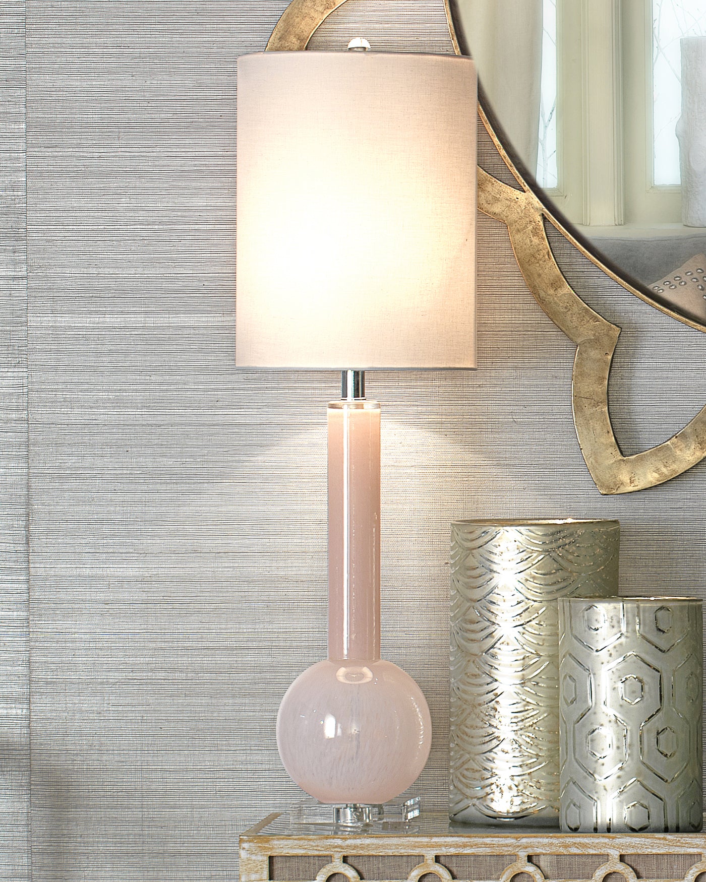 Pink Studio Table Lamp - Modern Desk Light for Home Office, Bedroom & Living Room - Perfect for Reading, Working & Decor