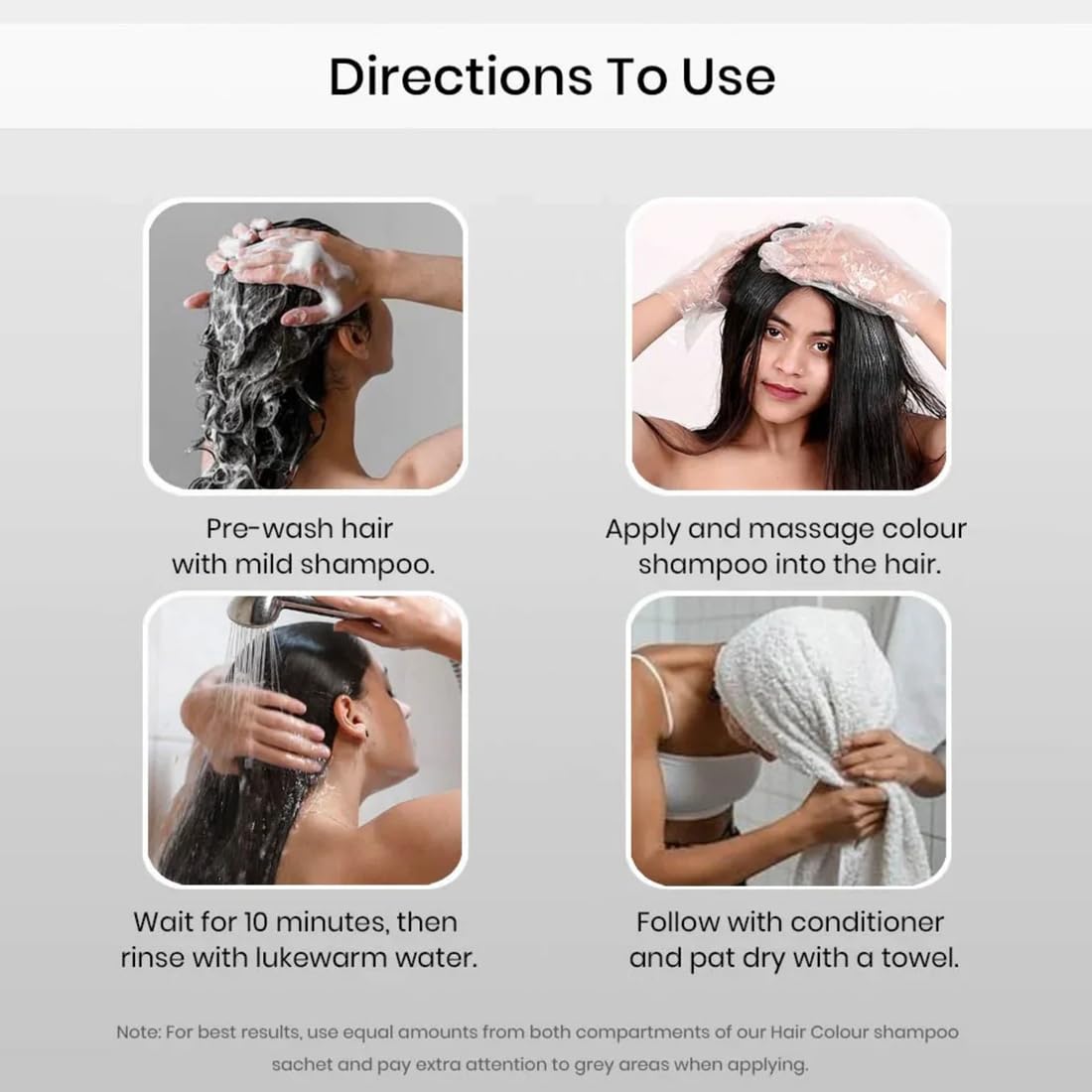 Instant Black Hair Color Shampoo & Conditioner Set - Permanent Grey Coverage for Men & Women - Nourishes Hair, Prevents Split Ends & Soothes Itchy Scalp (75ml) - Perfect for Home Use, Travel & Quick Touch-Ups