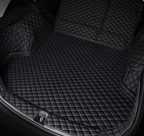 Premium Black Full Leather Car Boot Liner Cargo Mat Tray Trunk Floor Mat for Chevrolet Trailblazer 2021-2023 - Waterproof & Durable Protection for SUVs, Perfect for Road Trips, Camping & Outdoor Adventures