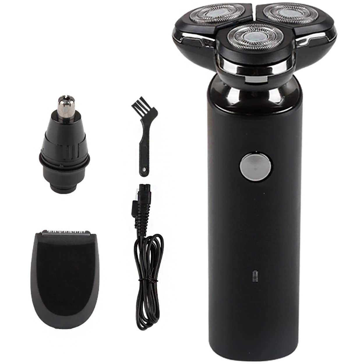 Professional 3-in-1 Electric Razor for Men - Waterproof Rechargeable Shaver with Beard & Nose Trimmer, Wet/Dry Use - Perfect for Travel, Gym & Daily Grooming