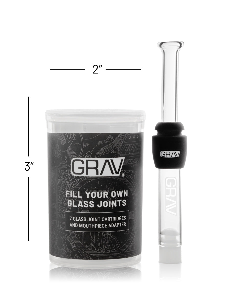 GRAV® Fill Your Own Glass Joints 7 Pack - Premium DIY Smoking Accessories for Herbal Blends | Perfect for Home Use, Parties & Relaxation