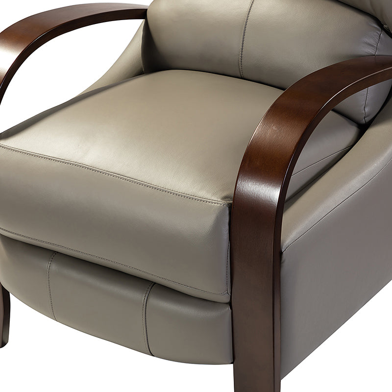 Melissa Genuine Leather Manual Recliner Chair - Handcrafted Full Grain Leather Living Room Recliner with Smooth Manual Mechanism, Perfect for Home Theater, Gaming, and Relaxation