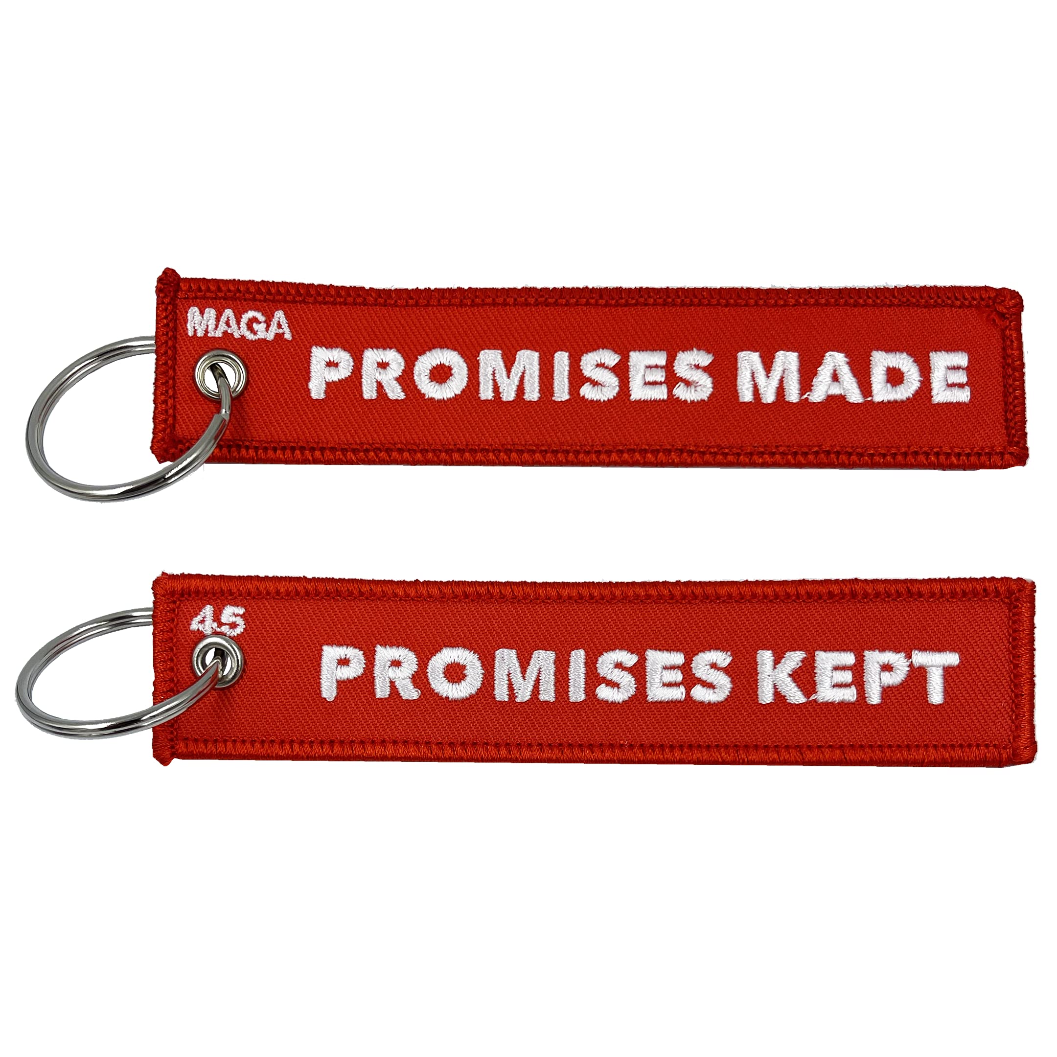 President Donald J. Trump MAGA Challenge Coin - Promises Made Promises Kept Commemorative Keychain, Luggage Tag & Zipper Pull (BL10-020) | Perfect for Political Collectors, Patriotic Gifts & Conservative Events