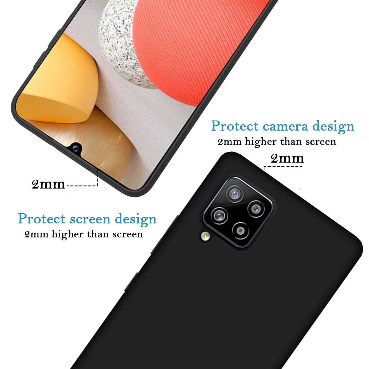 Custom Samsung Galaxy A42 5G Phone Case - Personalized Photo/Text/Name Cover | Anti-Scratch, Shock-Resistant Soft TPU Protective Case (Black) | Perfect for Everyday Protection & Unique Gifts