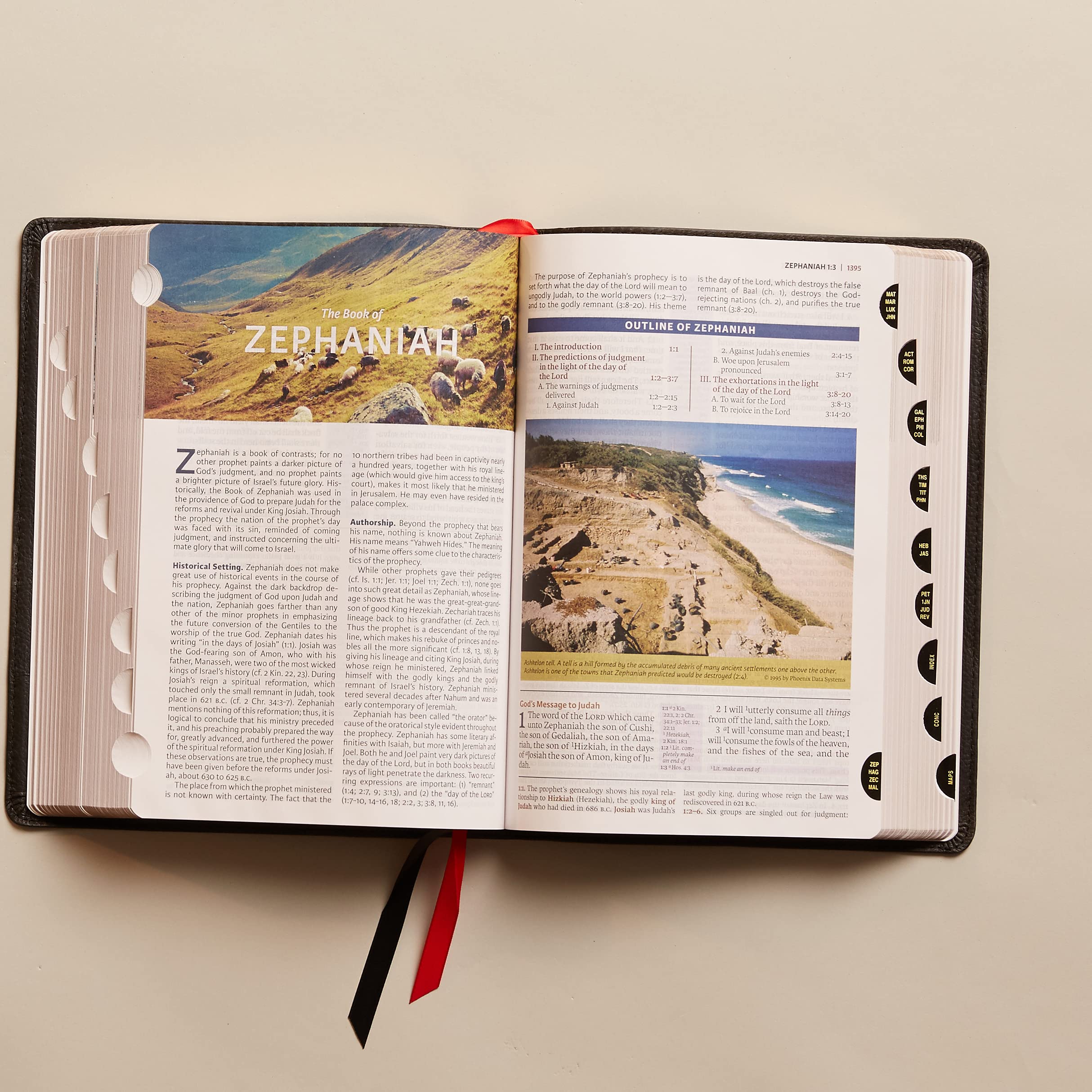KJV The King James Study Bible - Bonded Leather, Brown, Thumb Indexed, Red Letter, Full-Color Edition | Holy Bible King James Version | Perfect for Church, Bible Study & Personal Devotion