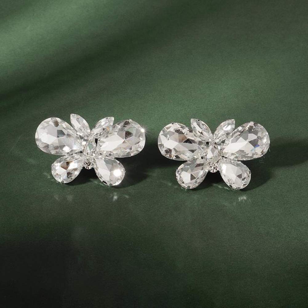 Crystal Shoe Clips for High Heels - Butterfly Rhinestone Shoe Accessories for Wedding, Bridal & Party | DIY Shoe Decorations for Special Occasions & Craft Projects