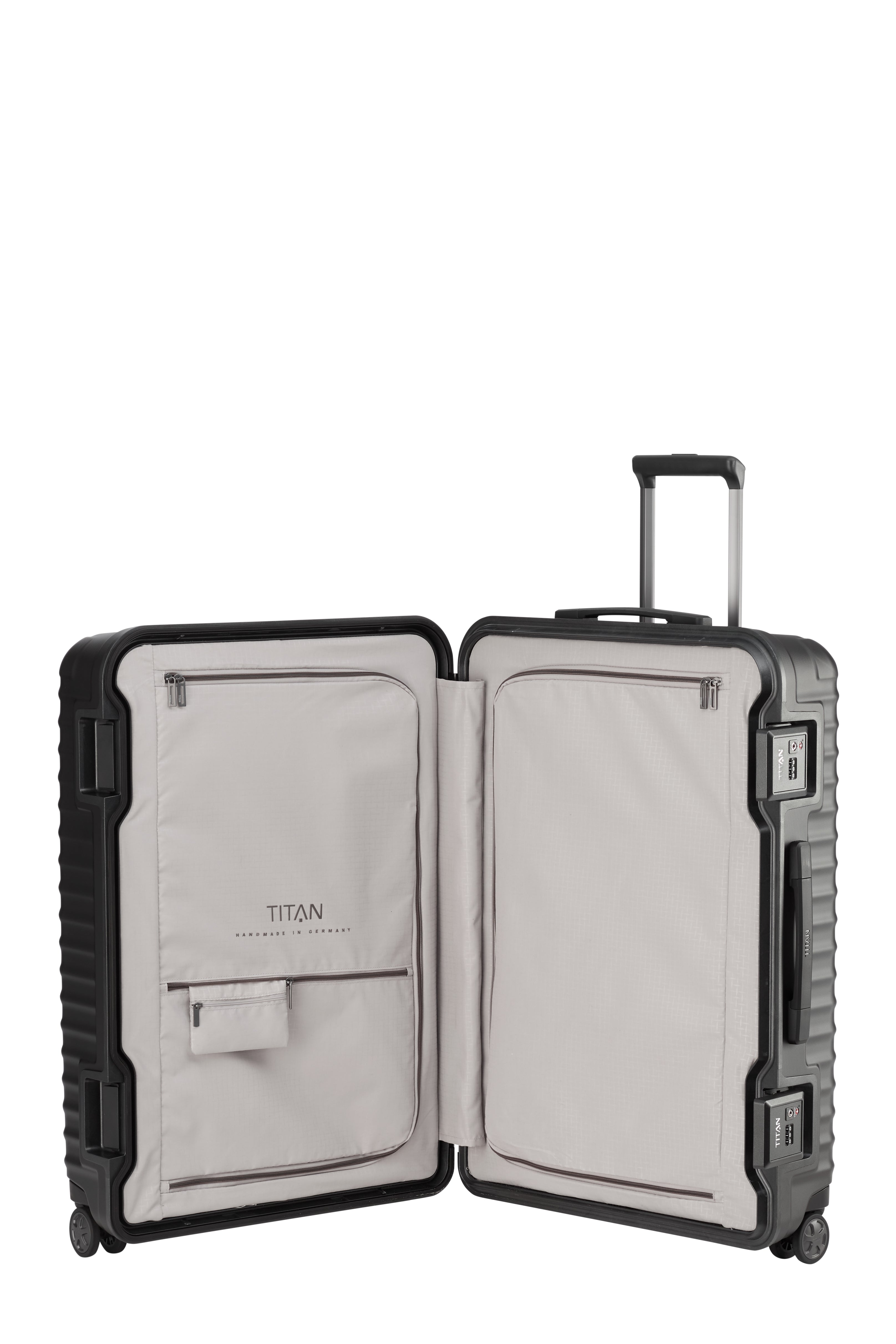 Titan LITRON Frame Trolley L Large Luggage - Durable Expandable Suitcase with Spinner Wheels for Travel, Business Trips & Vacation Packing
