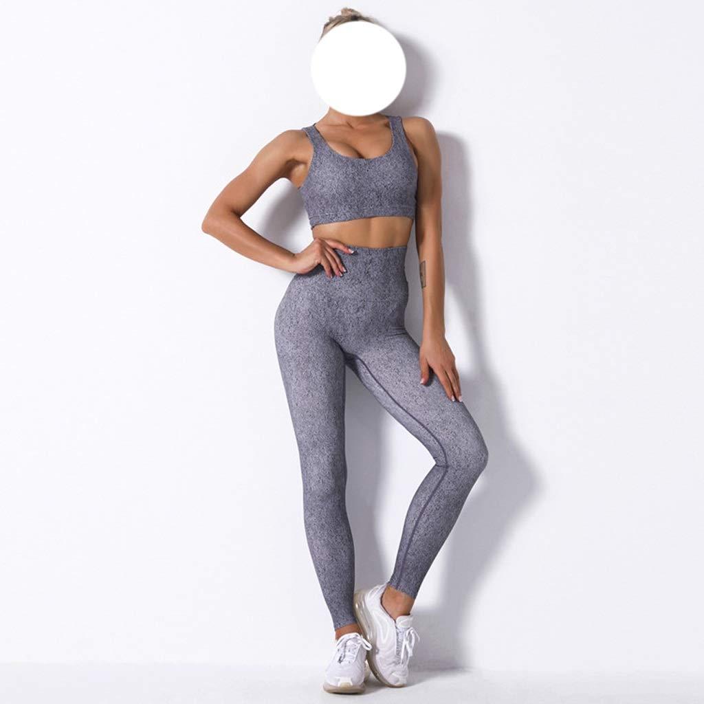 WPYYI Floral Dot Seamless Workout Set - Women's Quick-Dry Sports Bra & Yoga Leggings for Gym, Running & Fitness | Breathable Stretch Activewear for Yoga, Pilates & Home Workouts