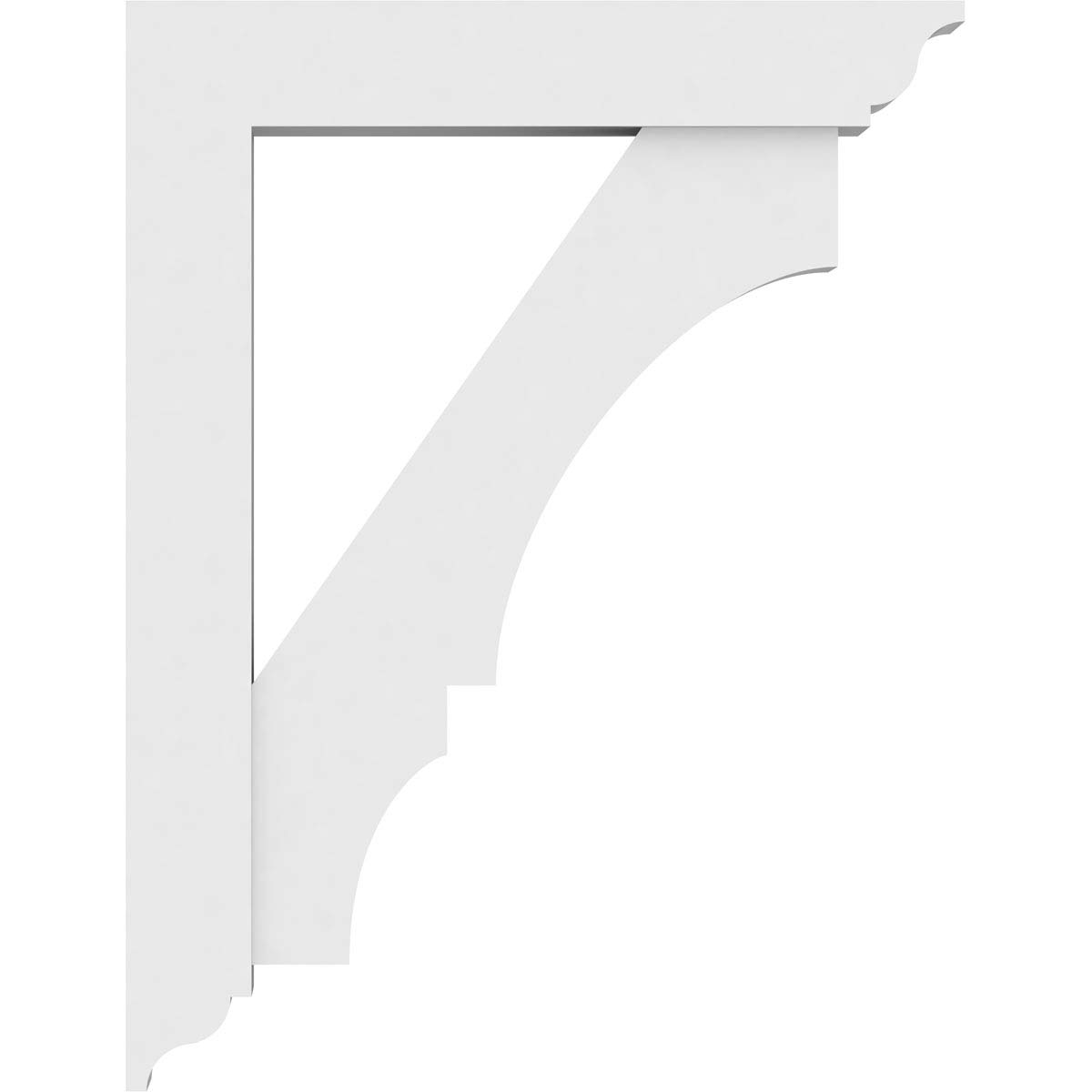 Ekena Millwork BKTP03X20X26BOA01 Standard Balboa Architectural Grade PVC Brackets - 3