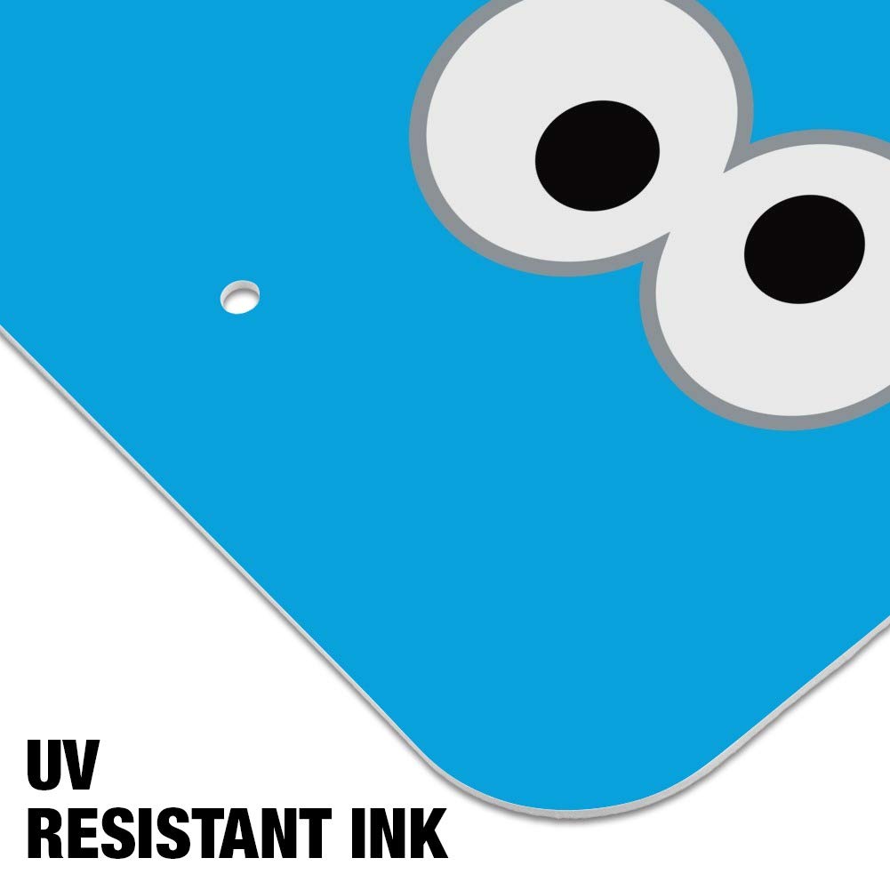 Sesame Street Cookie Monster Face Sign for Home, Office & Business Decor - Fun Wall Art for Kids' Rooms, Playrooms & Workplaces