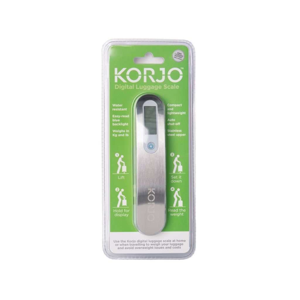 Korjo Digital Luggage Scale - Portable Handheld Scale for Travel with 50kg/110lb Capacity - Perfect for Airports, Hotels, and Suitcase Weight Measurement