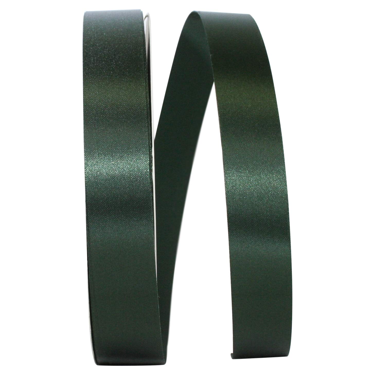 Reliant Premium Satin Ribbon - 7/8 Inch x 100 Yards, Hunter Green - Perfect for Gift Wrapping, DIY Crafts, and Wedding Decorations