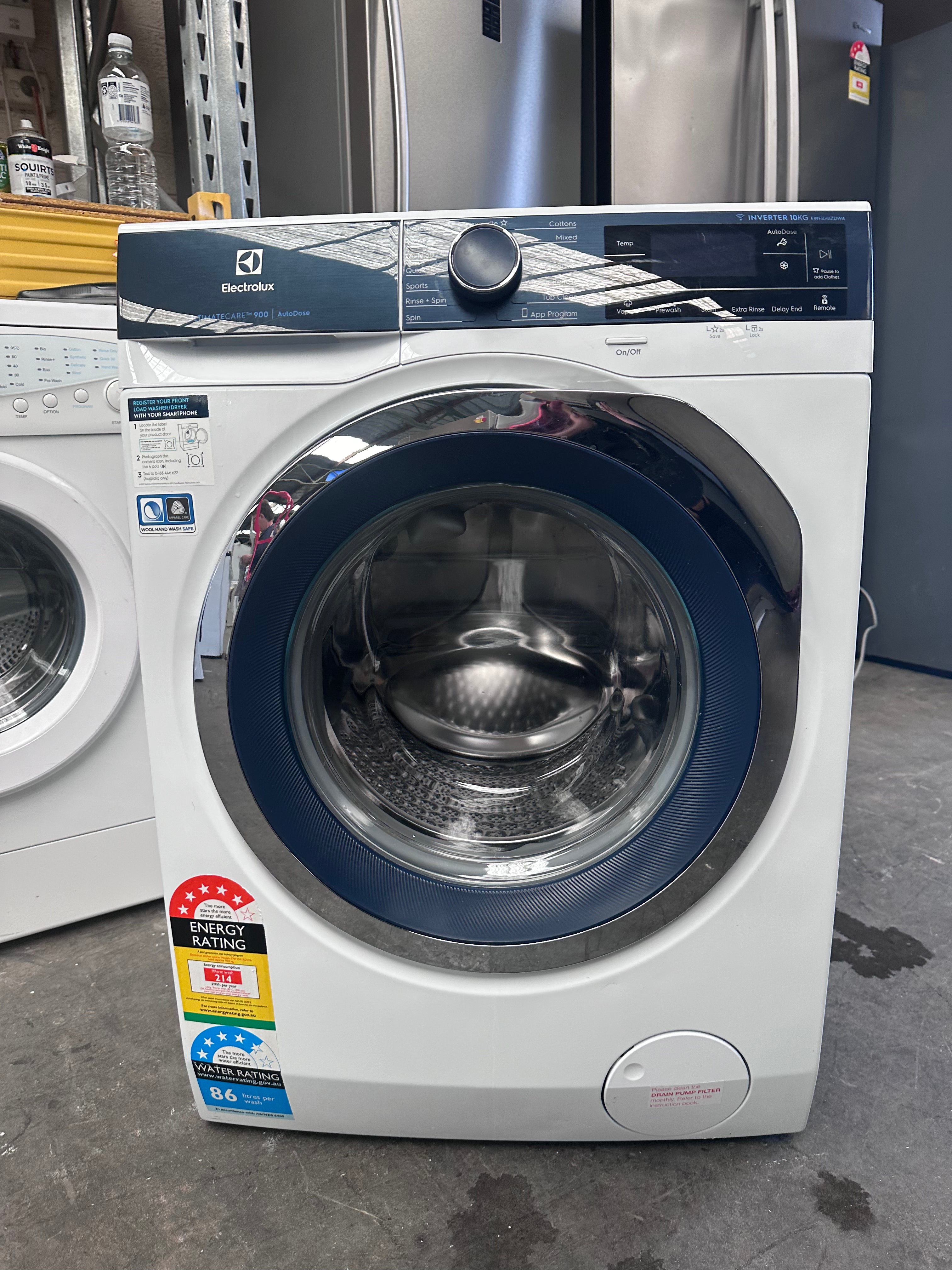 Electrolux 10kg Front Load Washing Machine with AutoDose Technology - Certified Refurbished | Perfect for Apartments & Small Laundry Rooms | Energy Efficient & Quiet Operation