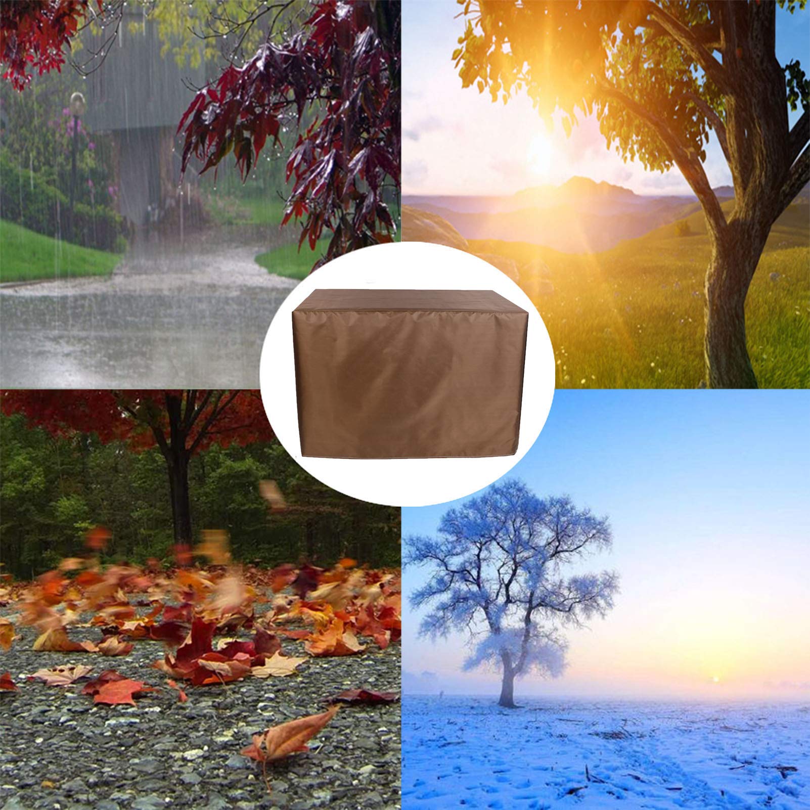 Heavy Duty 420D Oxford Waterproof Outdoor Garden Furniture Cover 140x104x36in - Large Rectangular Patio Cover for Rain, Snow, Dust & Wind Protection - Perfect for Square Tables, Chairs & Outdoor Dining Sets