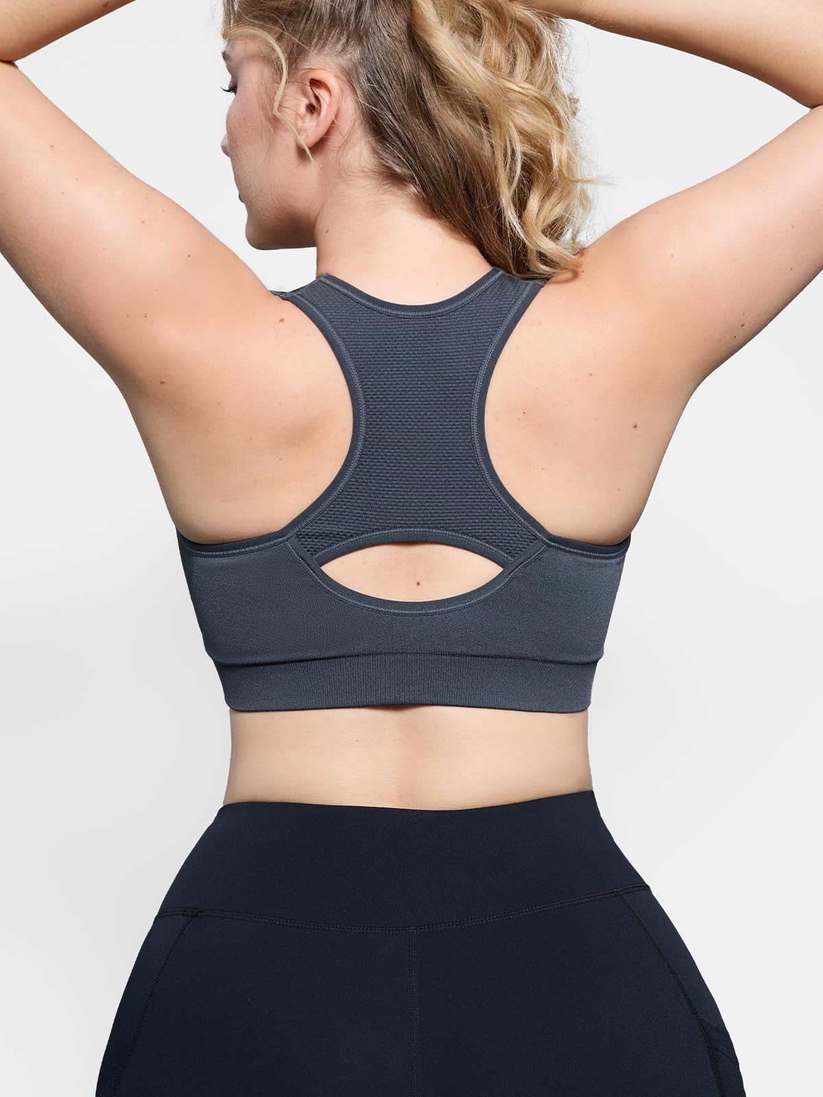 FITTIN Women's Racerback Sports Bras - Seamless Padded Support Bra for Yoga, Gym, Workout & Fitness | High-Impact Support for Running, HIIT & Active Lifestyles