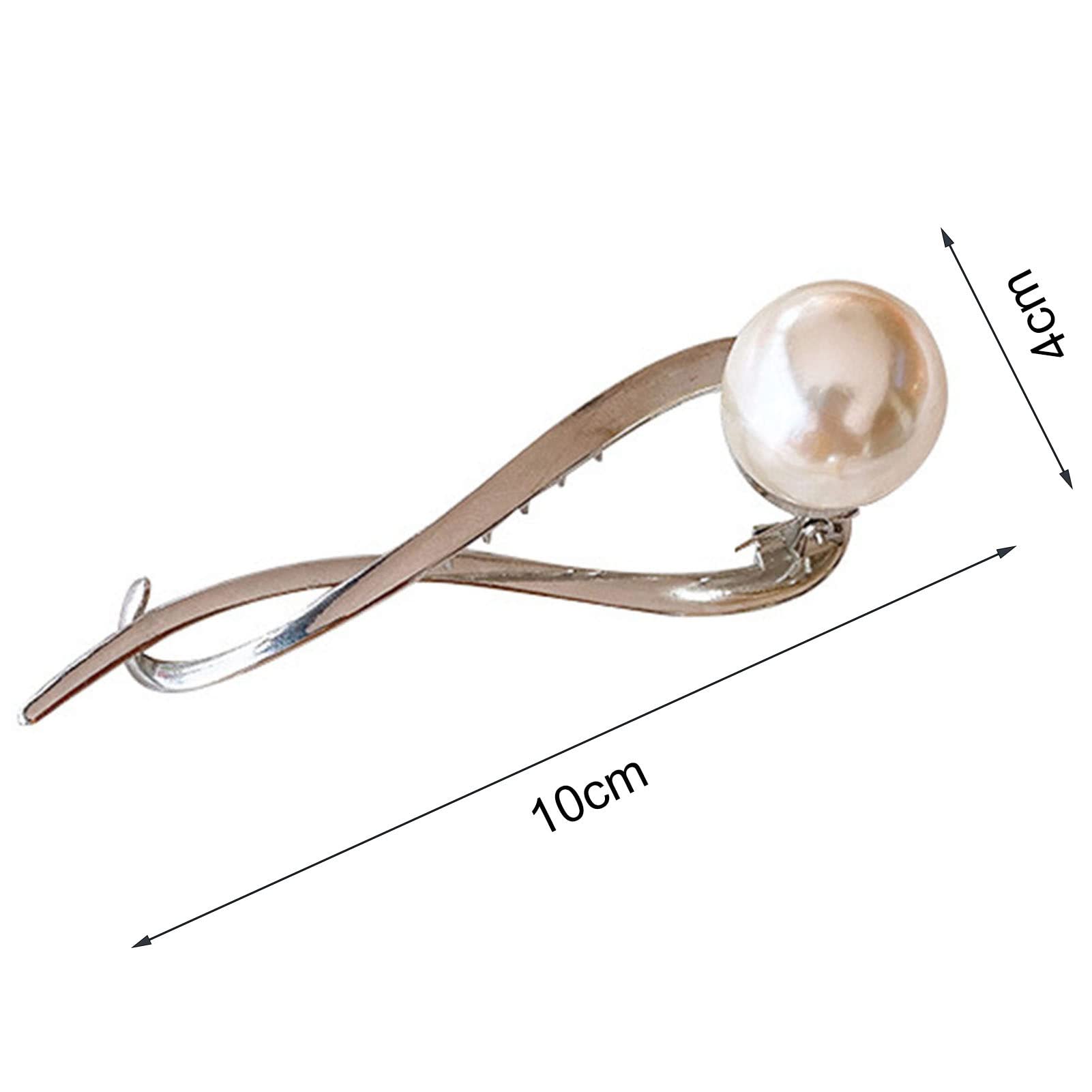 Pearl Hair Clip for Women - Japanese Korean Style Hair Accessories for Parties & Weddings