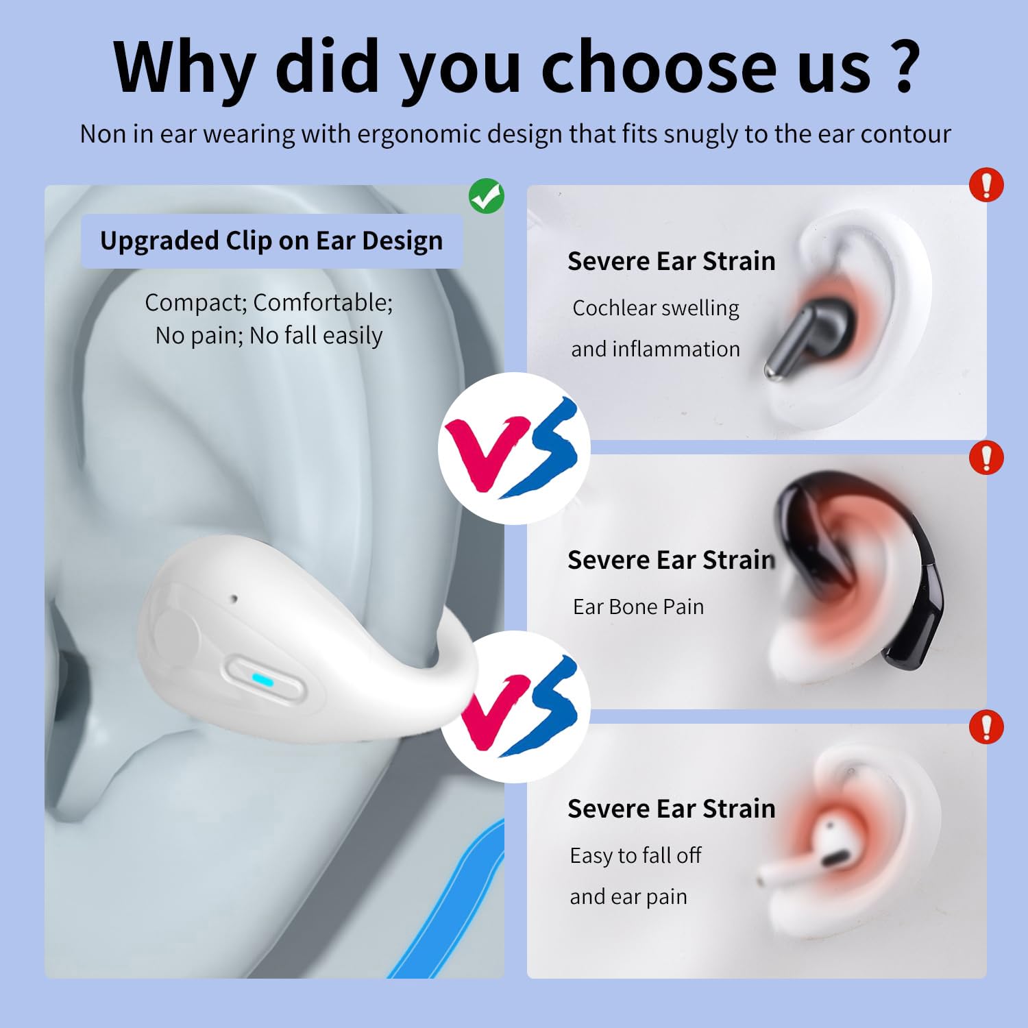 Real Time Language Translator Earbuds - Wireless Open Ear Headphones with 144 Languages Translation, Bluetooth Translator Pods for iOS & Android (2 Pack, White) - Perfect for Travel, Business Meetings & Language Learning