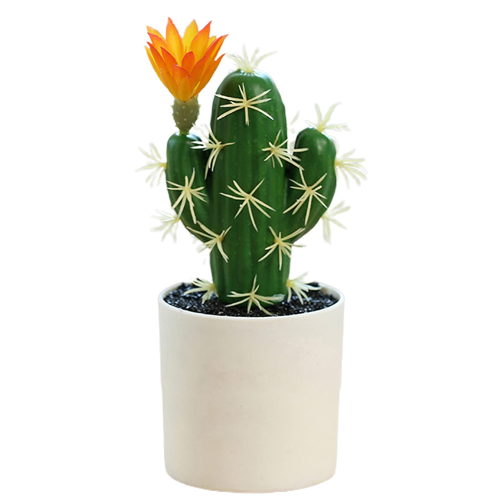 Mini Artificial Bonsai in Pots - Non-Fading Plastic Cactus & Succulent Plants for Home Office Desk Decor, Table Centerpiece, and Landscaping Design