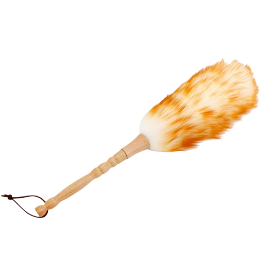 FOMIYES Lambswool Duster - Premium Static Cleaning Tool for Home, Office & Car - Reusable Dusting Gadget for Furniture, Electronics & Hard-to-Reach Areas - Natural Fiber Cleaning Brush for Dusting, Polishing & Static Removal