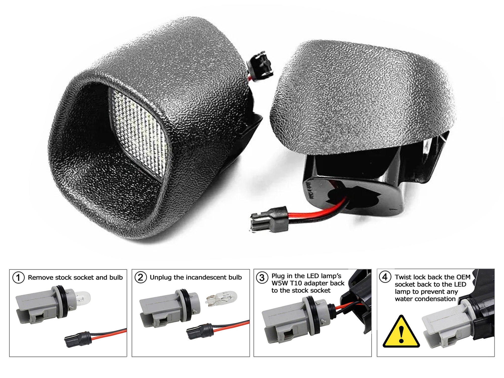 18 SMD Xenon White LED License Plate Lights for 1998-2005 Chevy Blazer & GMC Jimmy - Bright Replacement Bulbs for Night Visibility & Car Customization