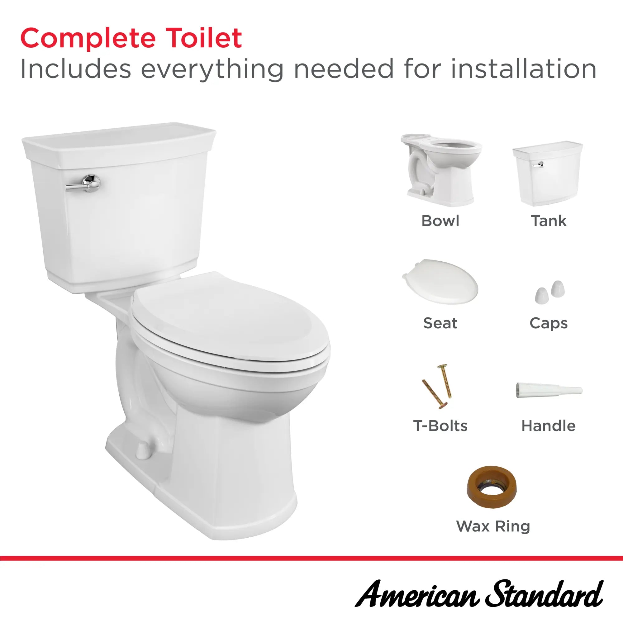 Astute VorMax Two-Piece 1.28 GPF/4.8 LPF Elongated Chair Height Toilet Without Seat - Perfect for Modern Bathrooms & Water-Efficient Homes