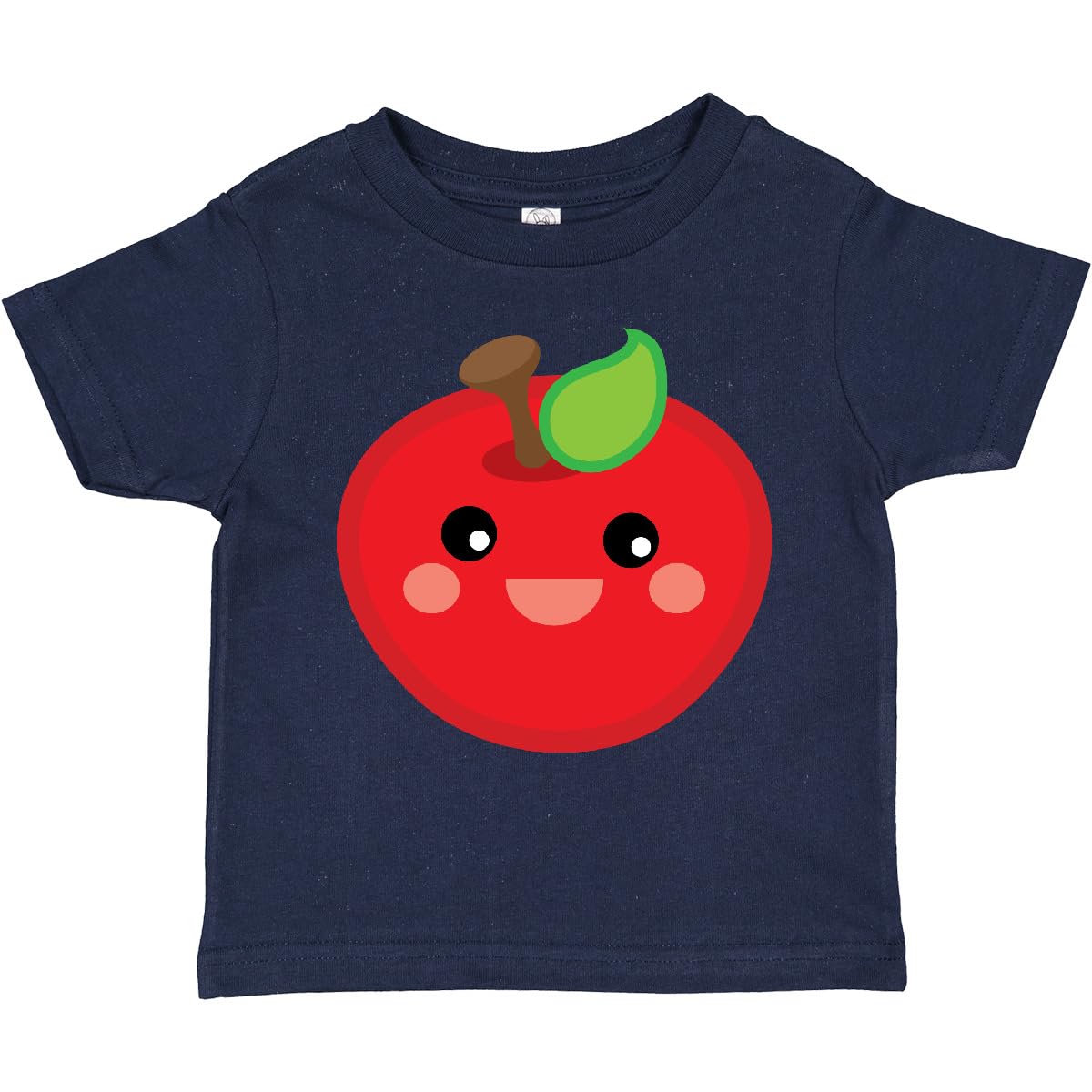 Inktastic Smiling Apple Toddler T-Shirt - Cute Cotton Tee for Kids & Babies - Perfect for Playtime, Daycare & Family Photos