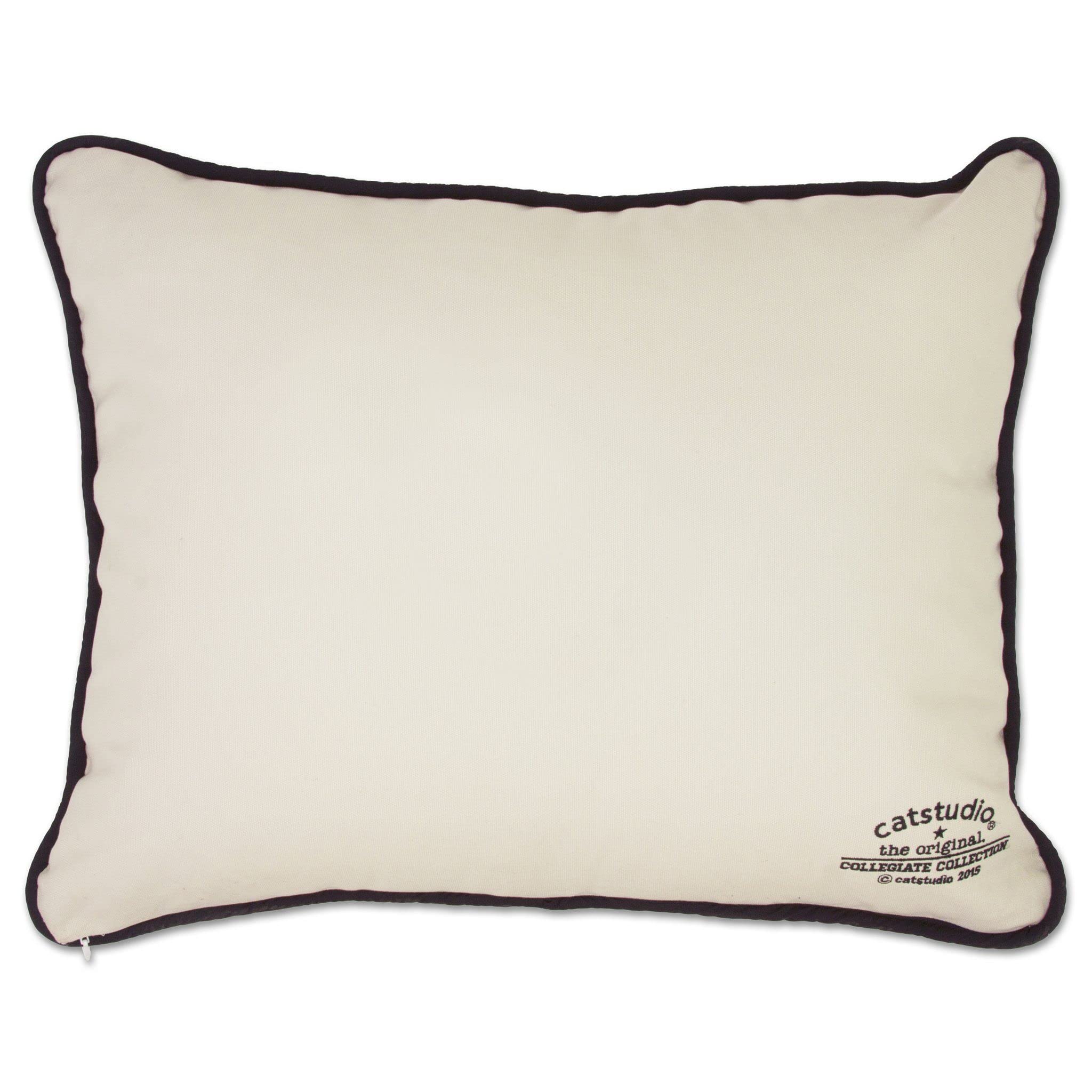 Catstudio MIT Collegiate Hand Embroidered Decorative Throw Pillow - Cozy Home Decor for College Dorm, Living Room & Gift Ideas