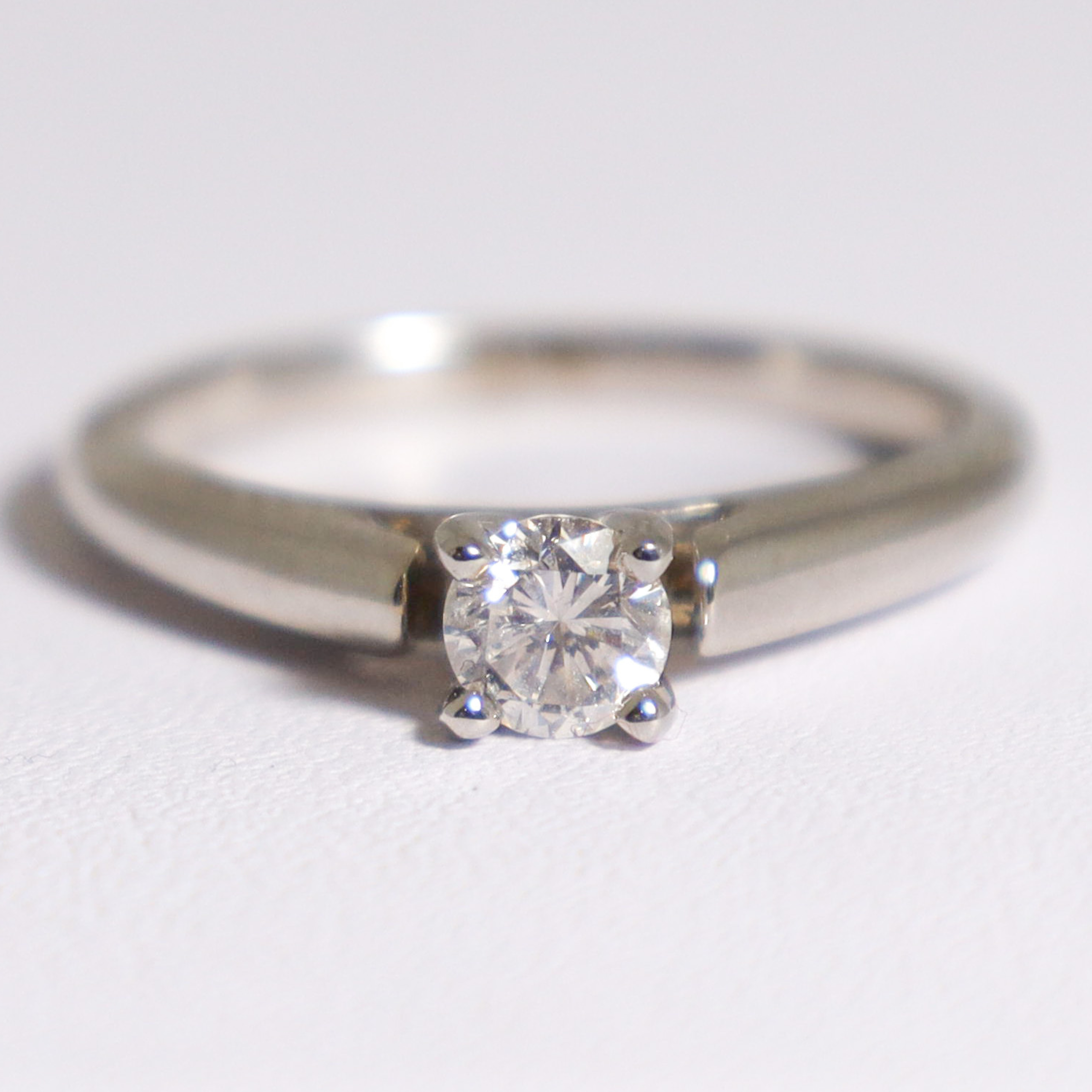 14K White Gold .40CT Diamond Solitaire Ring for Women - Elegant Engagement & Wedding Band - Perfect for Proposals, Anniversaries & Special Occasions