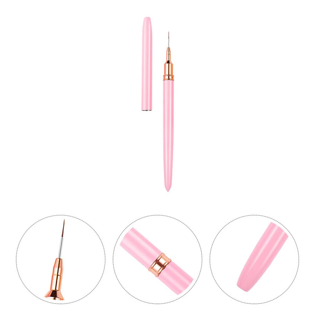 FOMIYES Dotting Nail Art Brush Set - Professional Fine Tip Nail Drawing Pen & 3D Gel Carved Fiber Wool Brush for Nail Painting, Gel Polish & DIY Nail Designs - Perfect for Salon, Home Manicure & Nail Art Enthusiasts