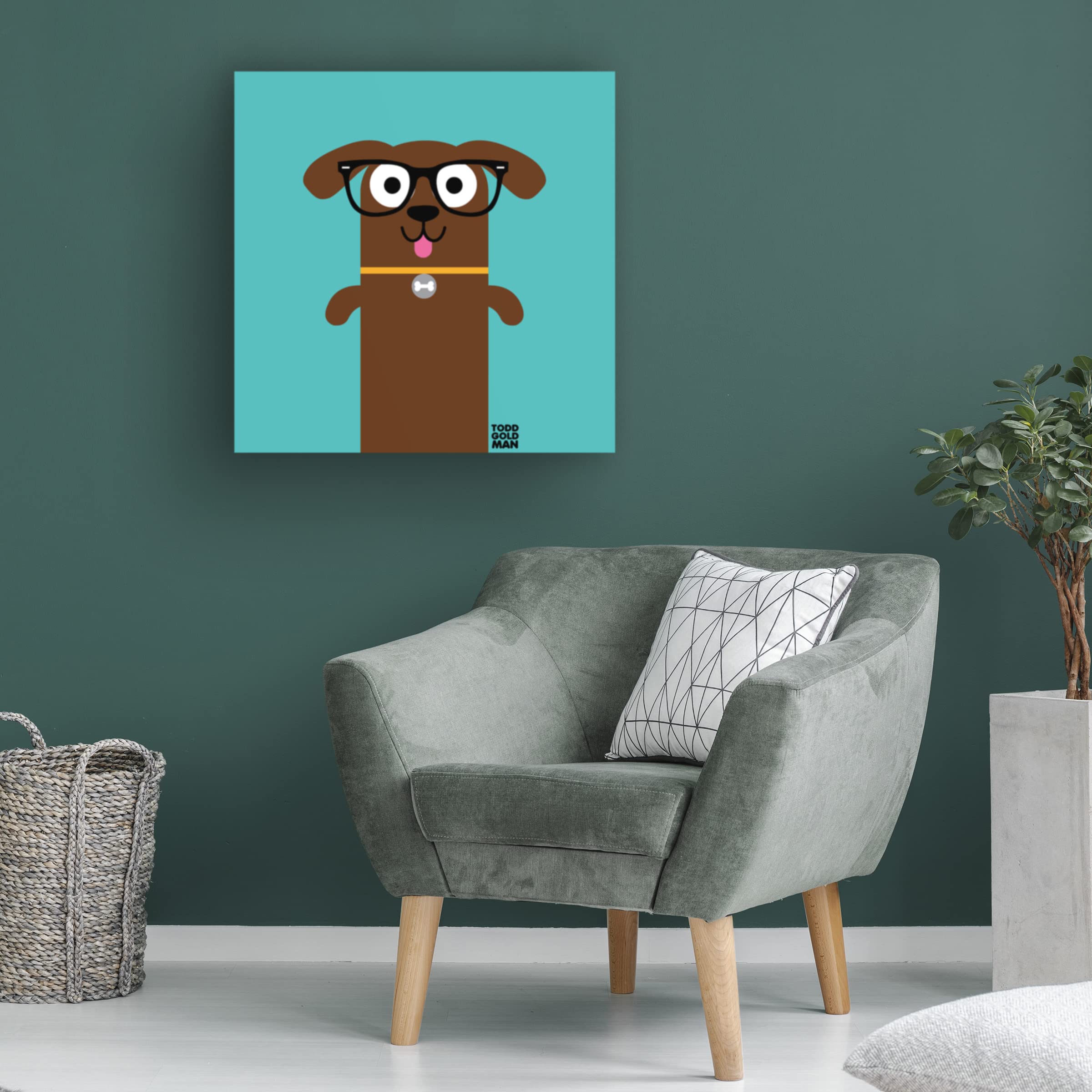 Trademark Fine Art 'Bow Wow Dachshund' Canvas Wall Art by Todd Art - Perfect for Living Room, Bedroom & Office Decor