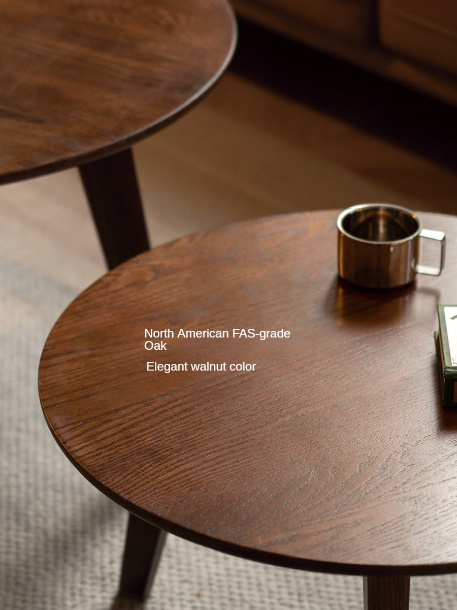 Solid Walnut Round Coffee Table - Natural Wood Dining Table for Living Room, Office, or Lounge - Stylish and Durable Home Decor