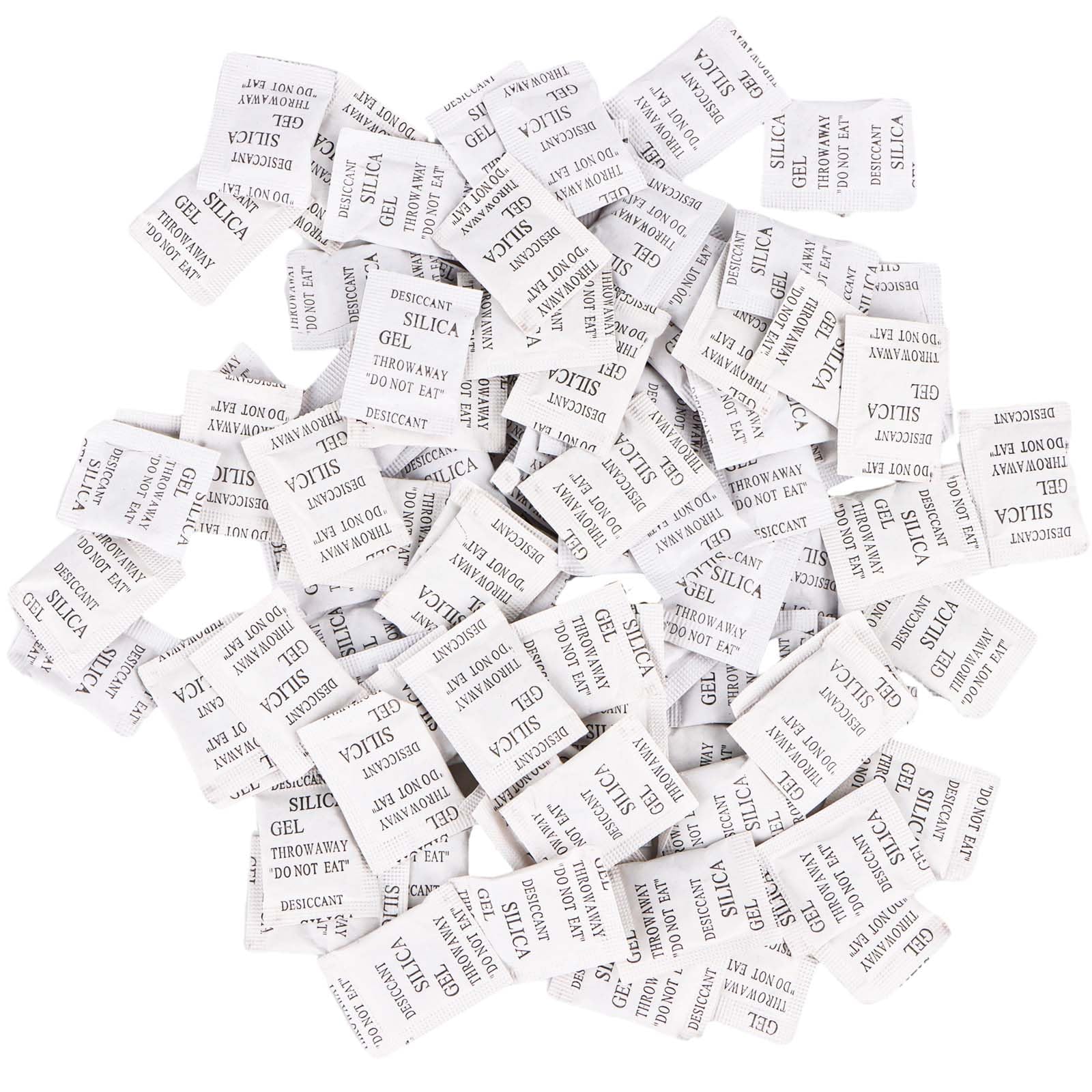 200 Pack Food Grade Silica Gel Desiccant Packets - 1g Moisture Absorber for Storage, Electronics, Shoes & Clothes - Reusable Dehumidifier Bags for Home, Travel & Dry Food Preservation