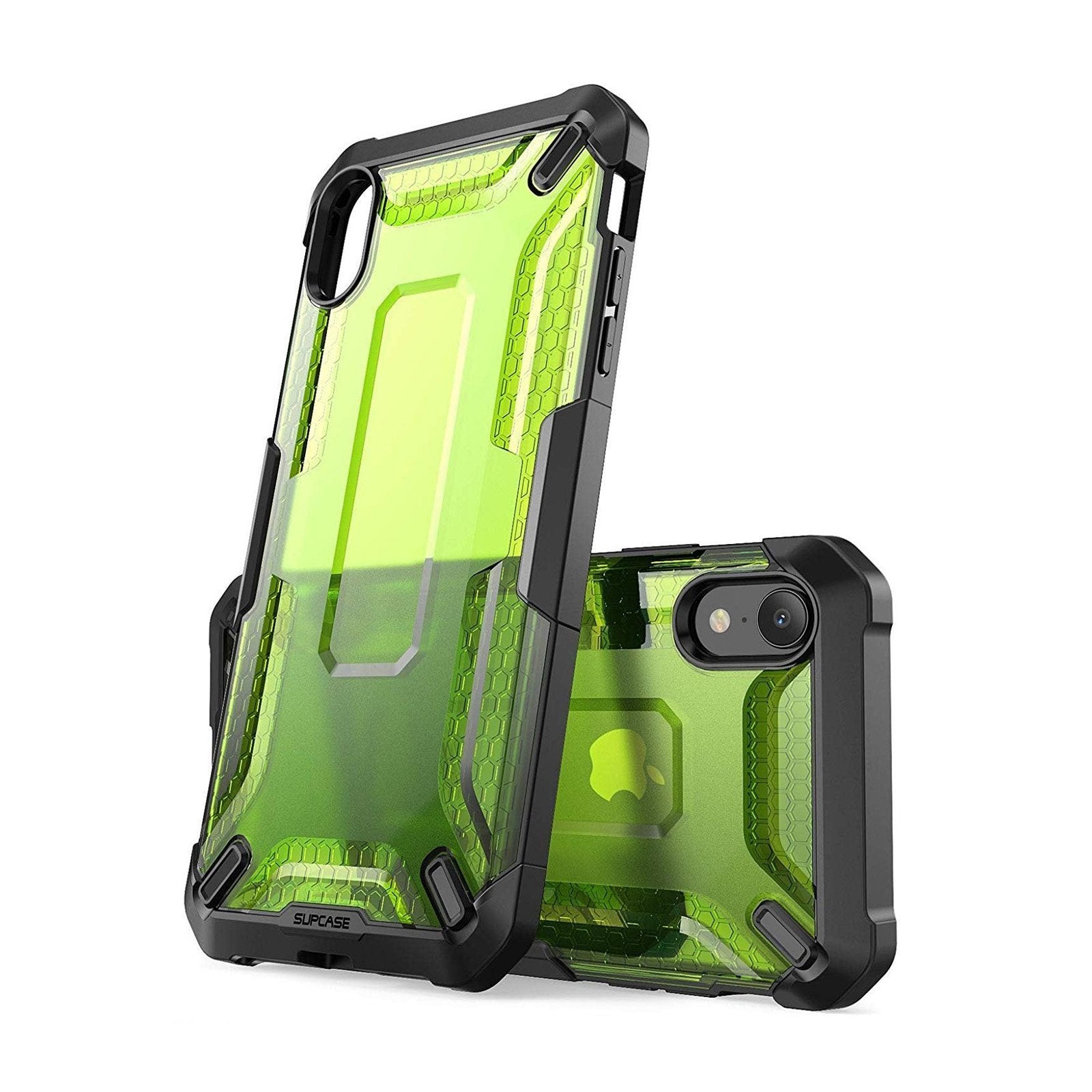 iPhone XR Unicorn Beetle Hybrid Bumper Case - Shockproof Protective Cover with Built-in Screen Protector (Green) - Perfect for Outdoor Activities, Travel & Daily Use
