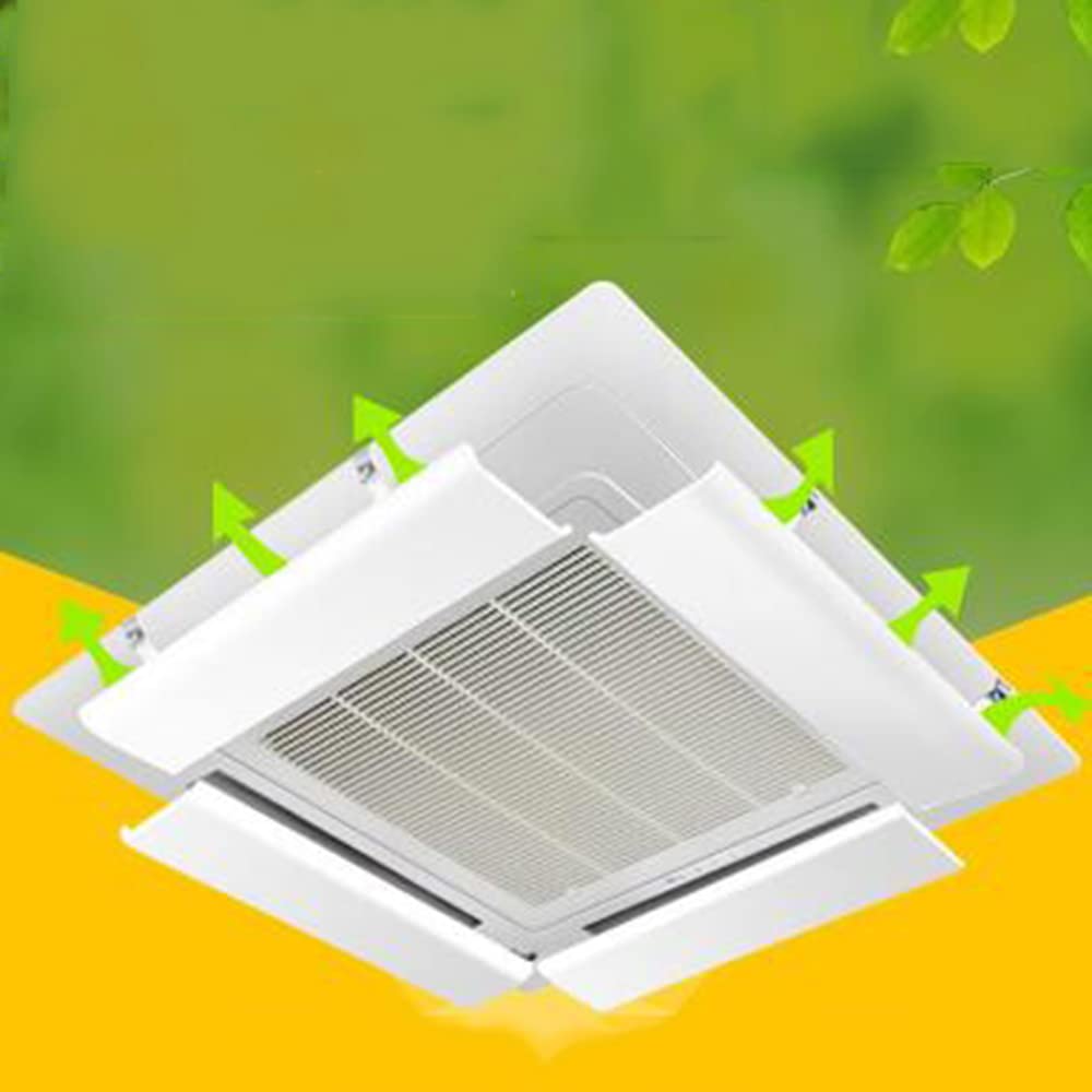 Adjustable Air Conditioning Deflector Baffle - Ceiling AC Vent Cover for Central Air, Anti-Direct Blow Wing Outlet Mask (Perfect for Bedrooms, Offices & Living Rooms)