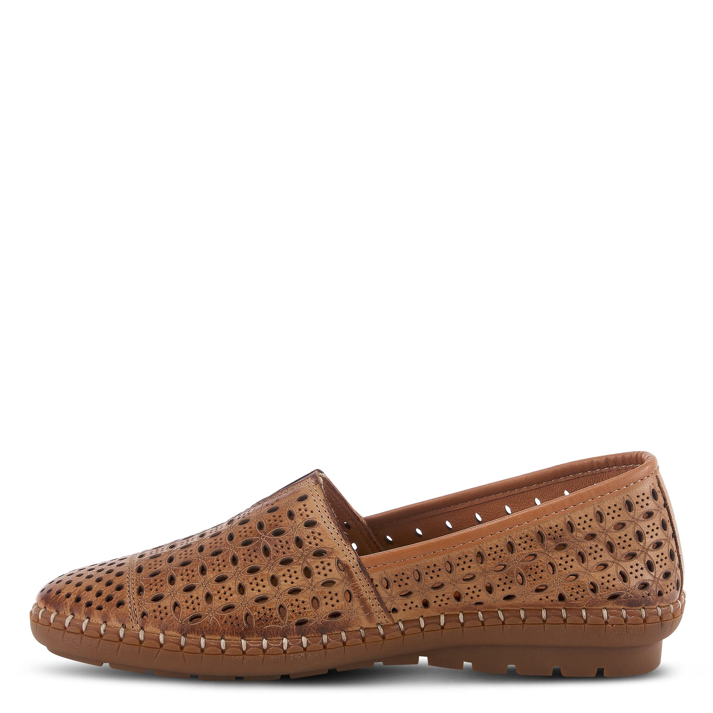 Spring Step Oralis Leather Loafers for Women - Comfortable Slip-On Loafers with Rubber Outsole - Casual Low Heel Shoes for Work, Office & Everyday Wear